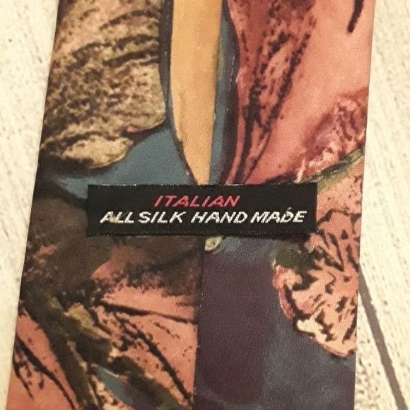 Other Italian Silk Neck Tie Colorful Classic Pointed Colorful Size ONE SIZE - 2 Thumbnail