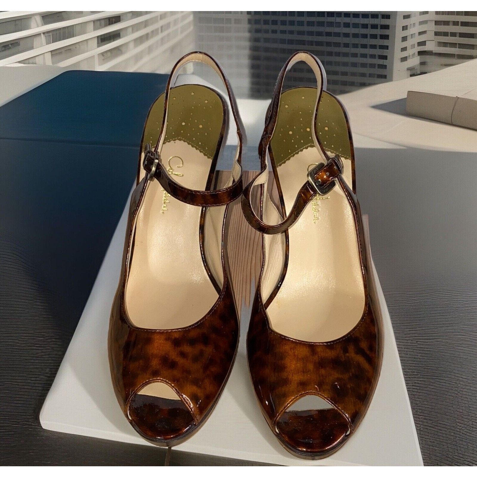 Cole Haan Cole Haan Faux Tortoise High Heels Size 9.5 Slingback Sandal Size US 9.5 / IT 39.5 - 1 Thumbnail