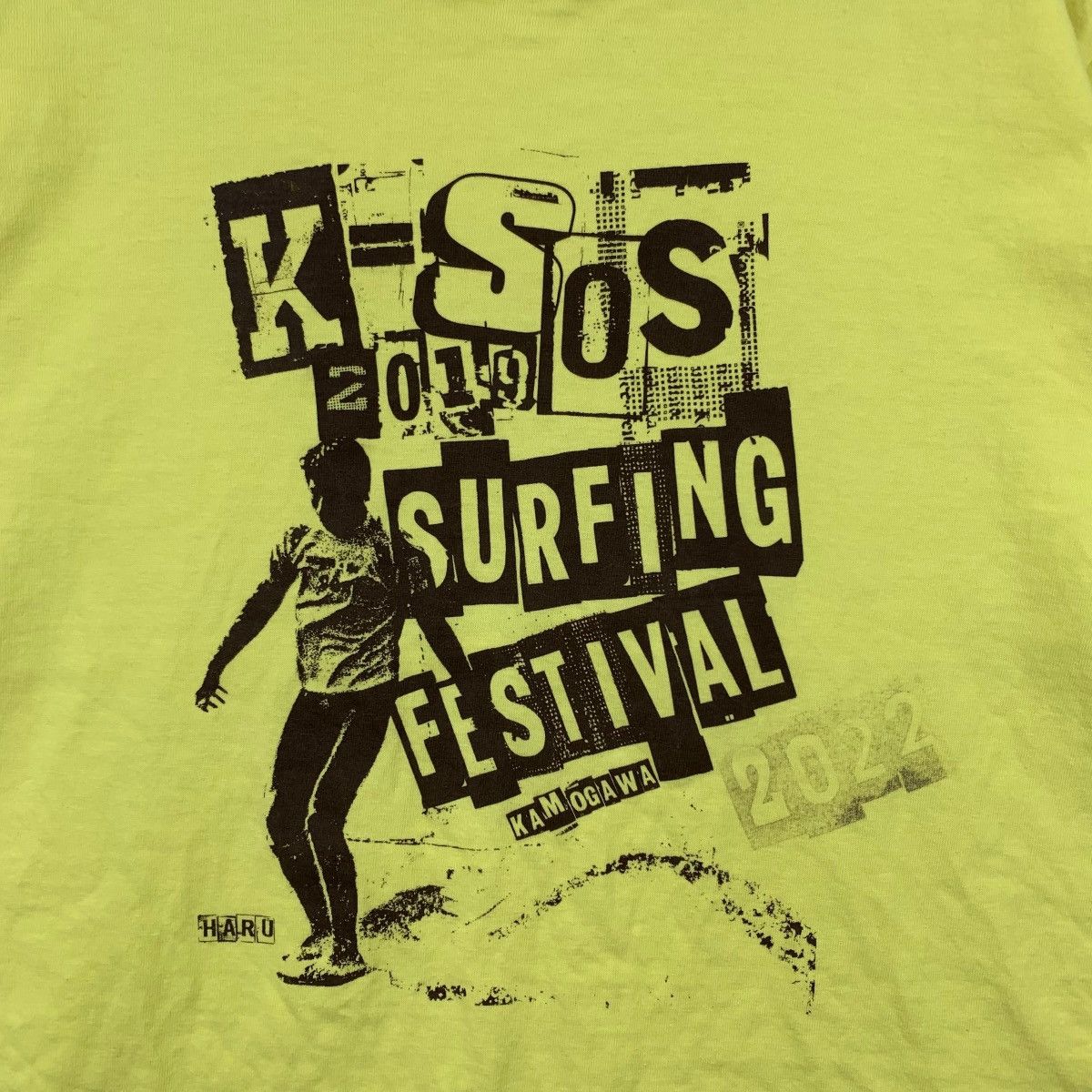 Vintage K=SOS 2019 Surfing Festival Kamogawa Print Yellow Shirt Size US M / EU 48-50 / 2 - 3 Thumbnail