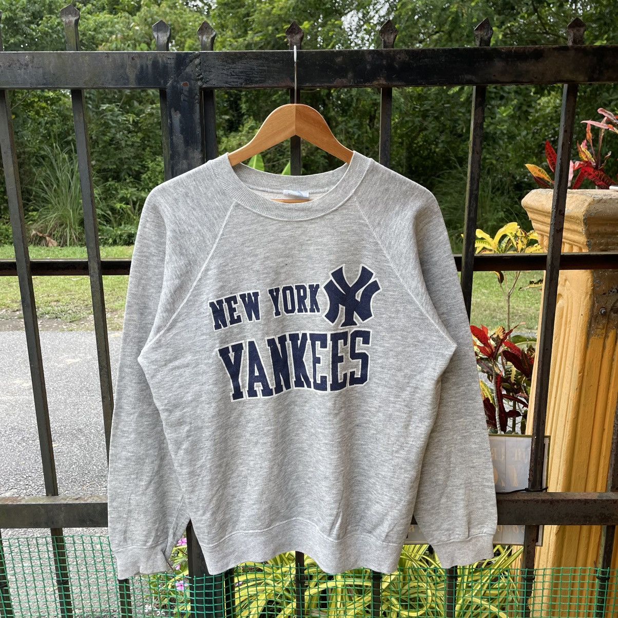 New York Yankees 🔥Vintage 80s New York Yankees Big Logo Spellout Sweatshirts Size US M / EU 48-50 / 2 - 1 Thumbnail