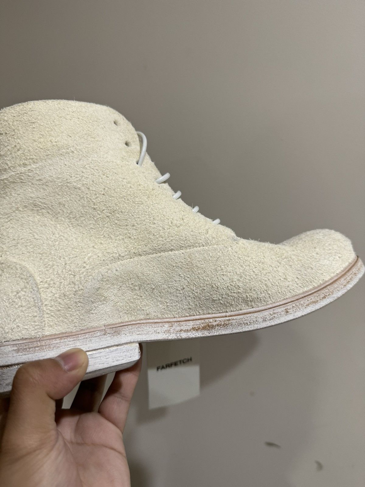 Marsell Marsell Zucca Media Lace-Up Boots Reverse White Leather 38 Size US 5.5 / EU 38 - 21 Thumbnail