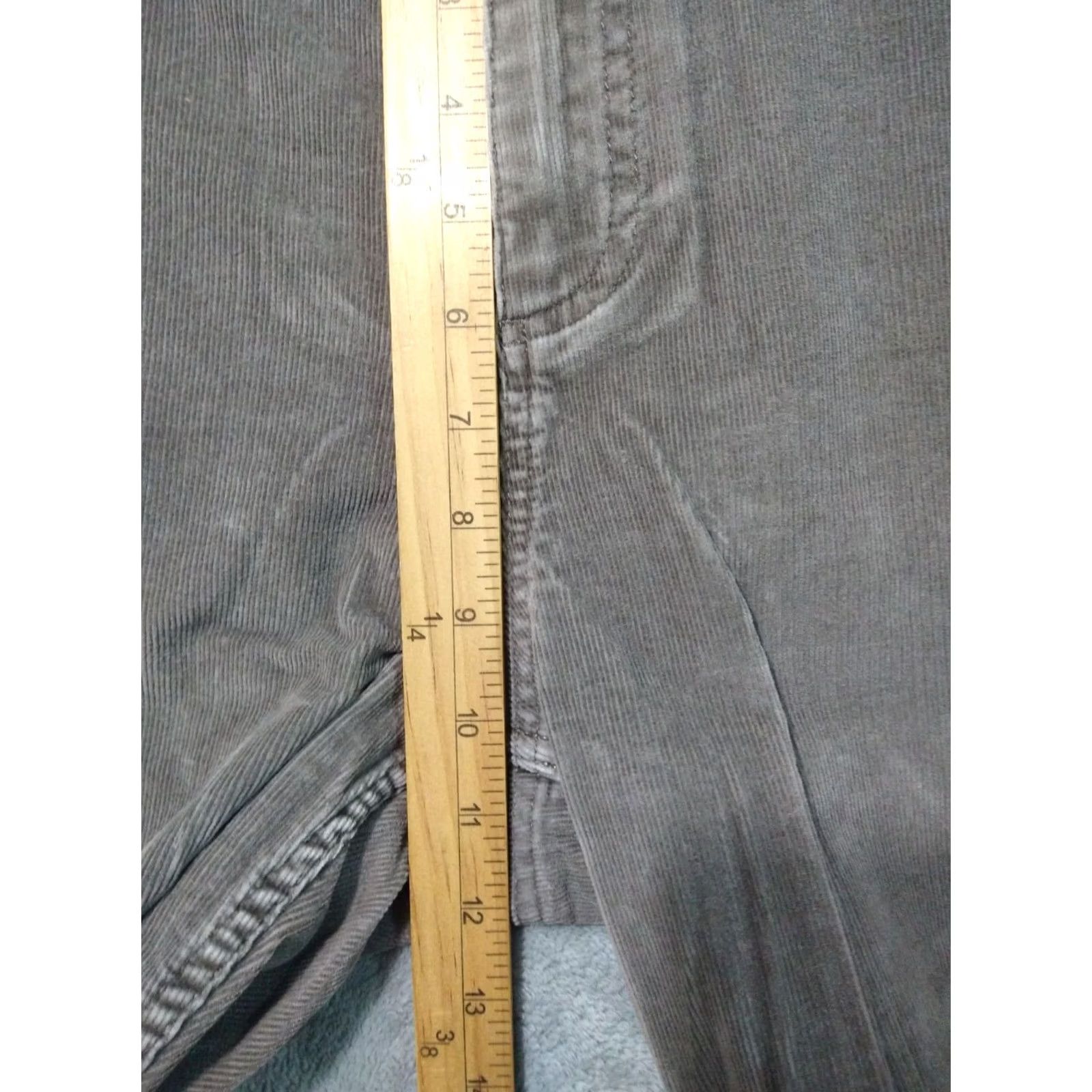 J. Jill J Jill Pants Women 12 Gray Corduroy Authentic Fit Flat Front Stretch Casual Chino Size 34" / US 12 / IT 48 - 4 Thumbnail