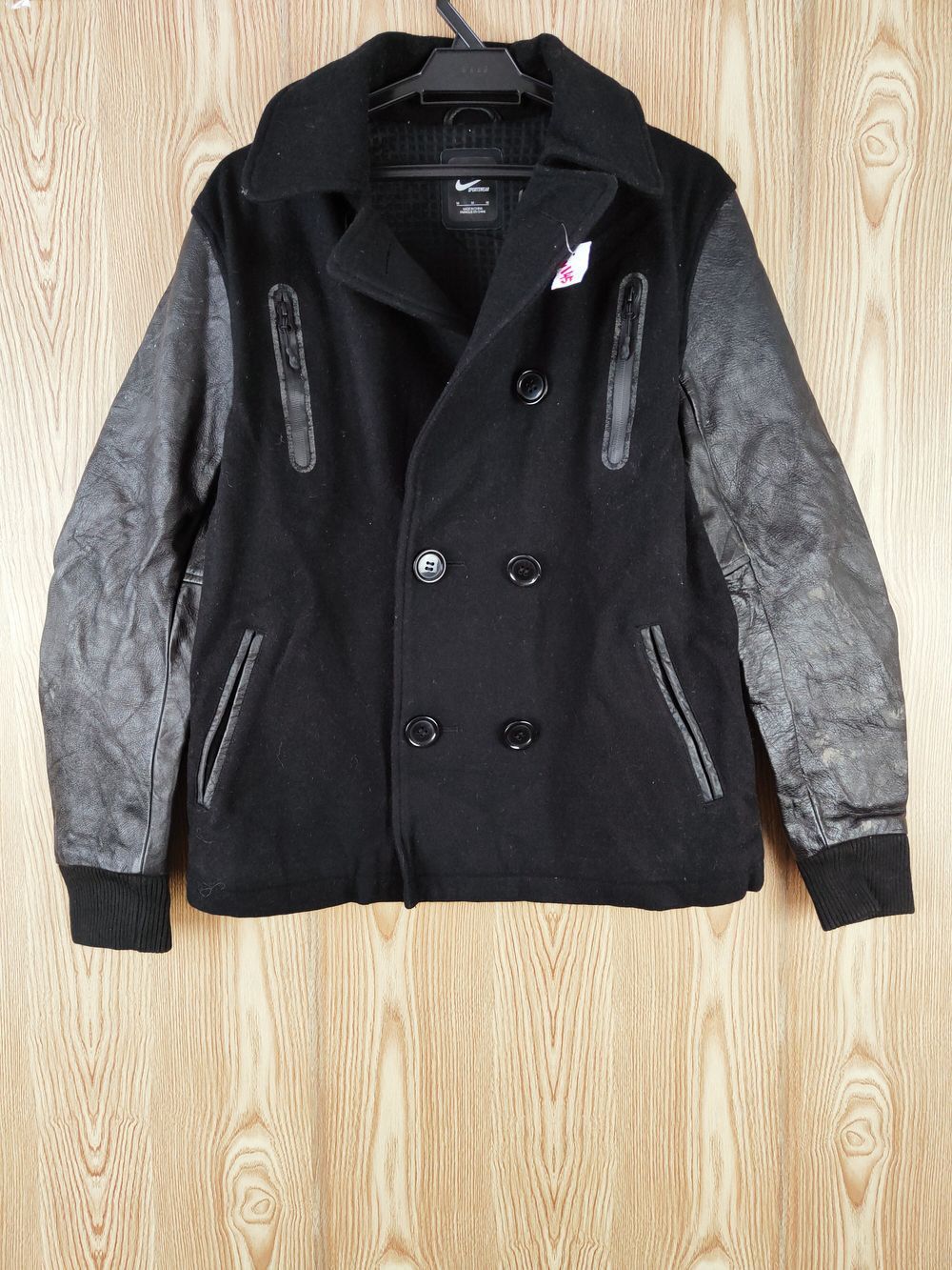 Bomber Jacket Nike Vintage DLL Nike Black Wool Leather varsity Jackets W145 Grailed