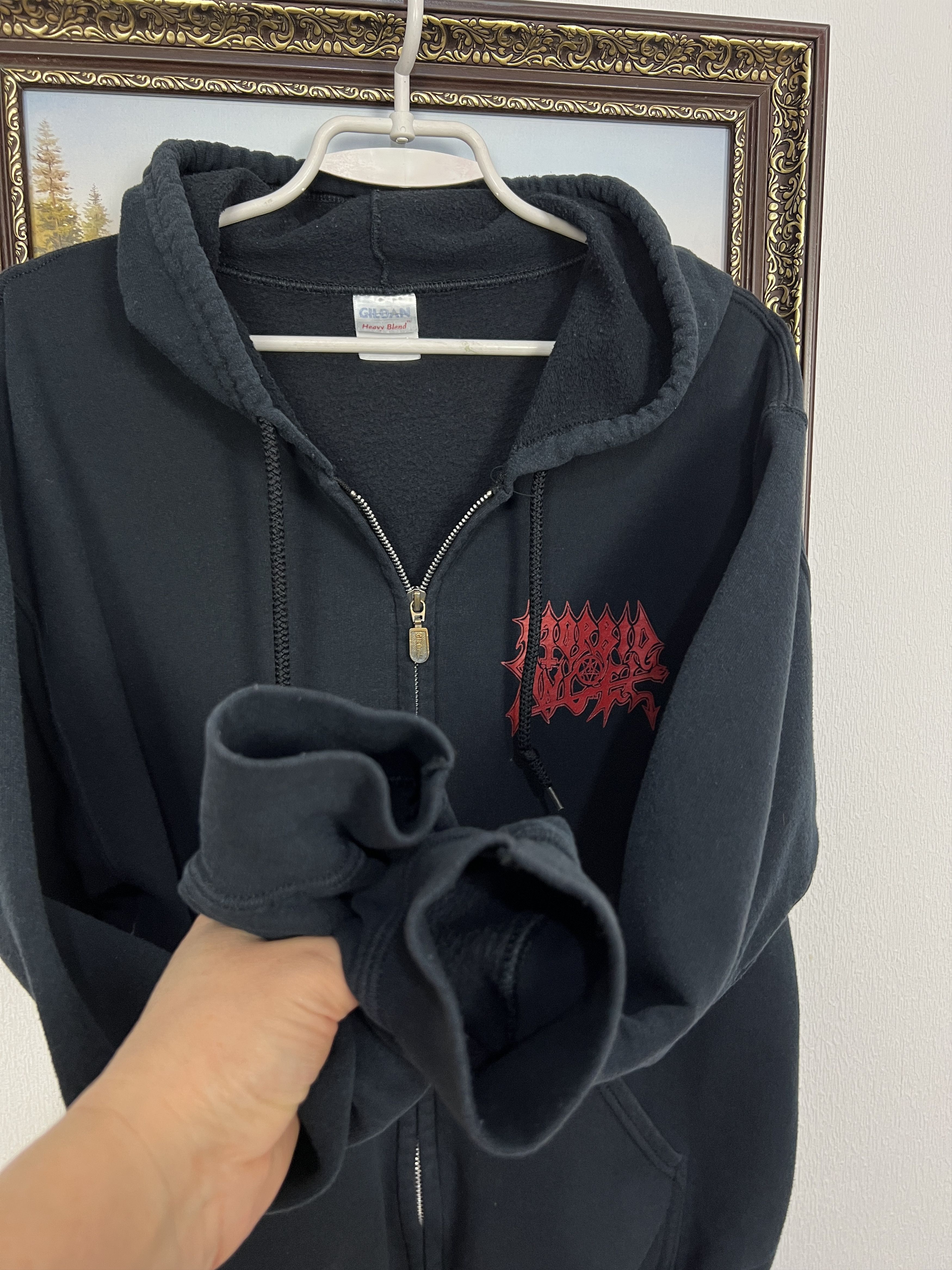 Gildan Morbid Angel Hoodie Band Rare Metal Tour Death Mena Hype Size US M / EU 48-50 / 2 - 7 Thumbnail