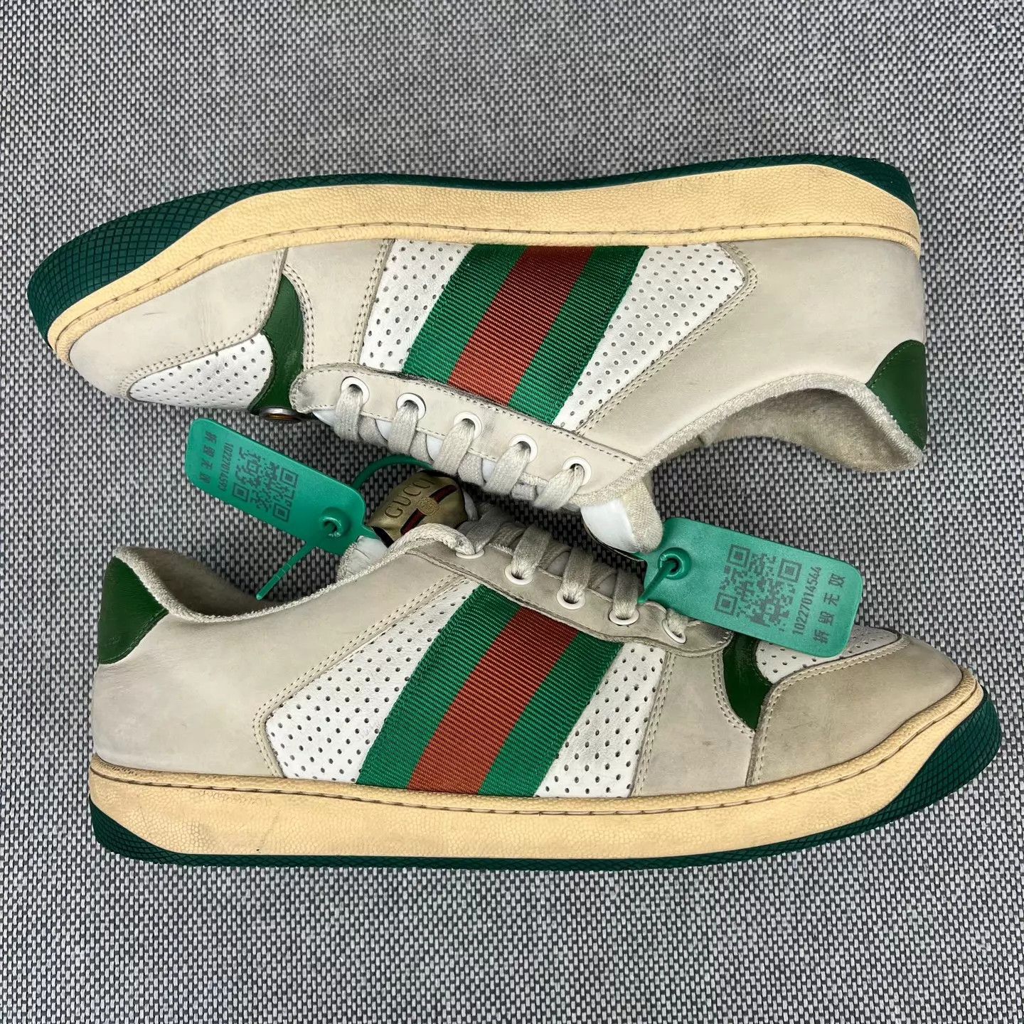 Gucci Gucci Distressed Sneakers gray-green US9 EU43 new box Size US 10 / EU 43 - 3 Thumbnail