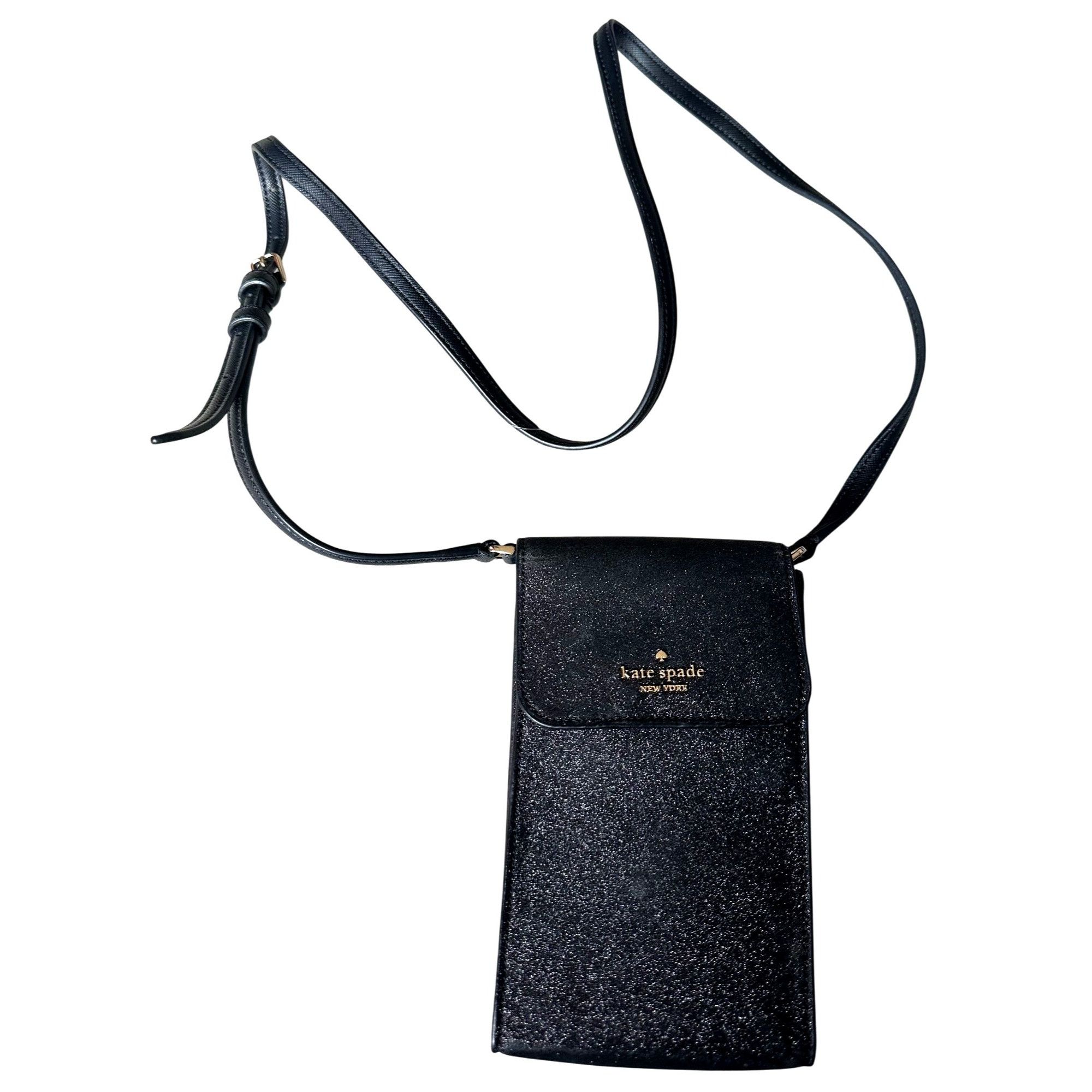 Kate Spade Kate Spade Black Glitter North South Phone Crossbody Bag Size ONE SIZE - 1 Thumbnail