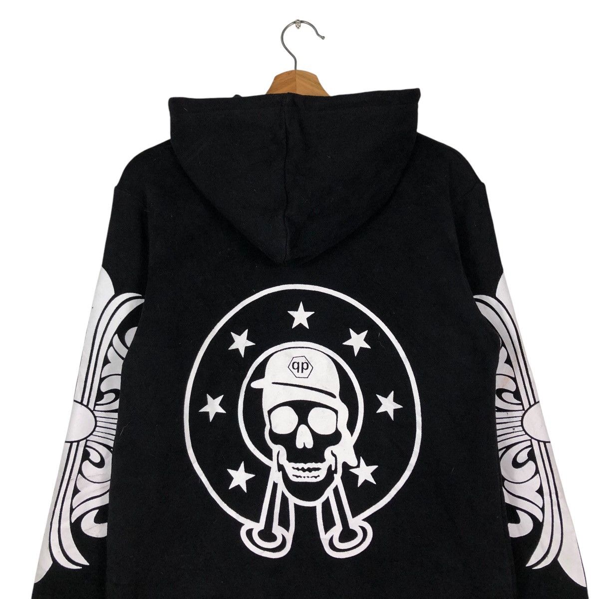 Japanese Brand 📌Vintage Hoodie Zipper Sweater Big Logo Skeleton Design Size US XL / EU 56 / 4 - 10 Thumbnail