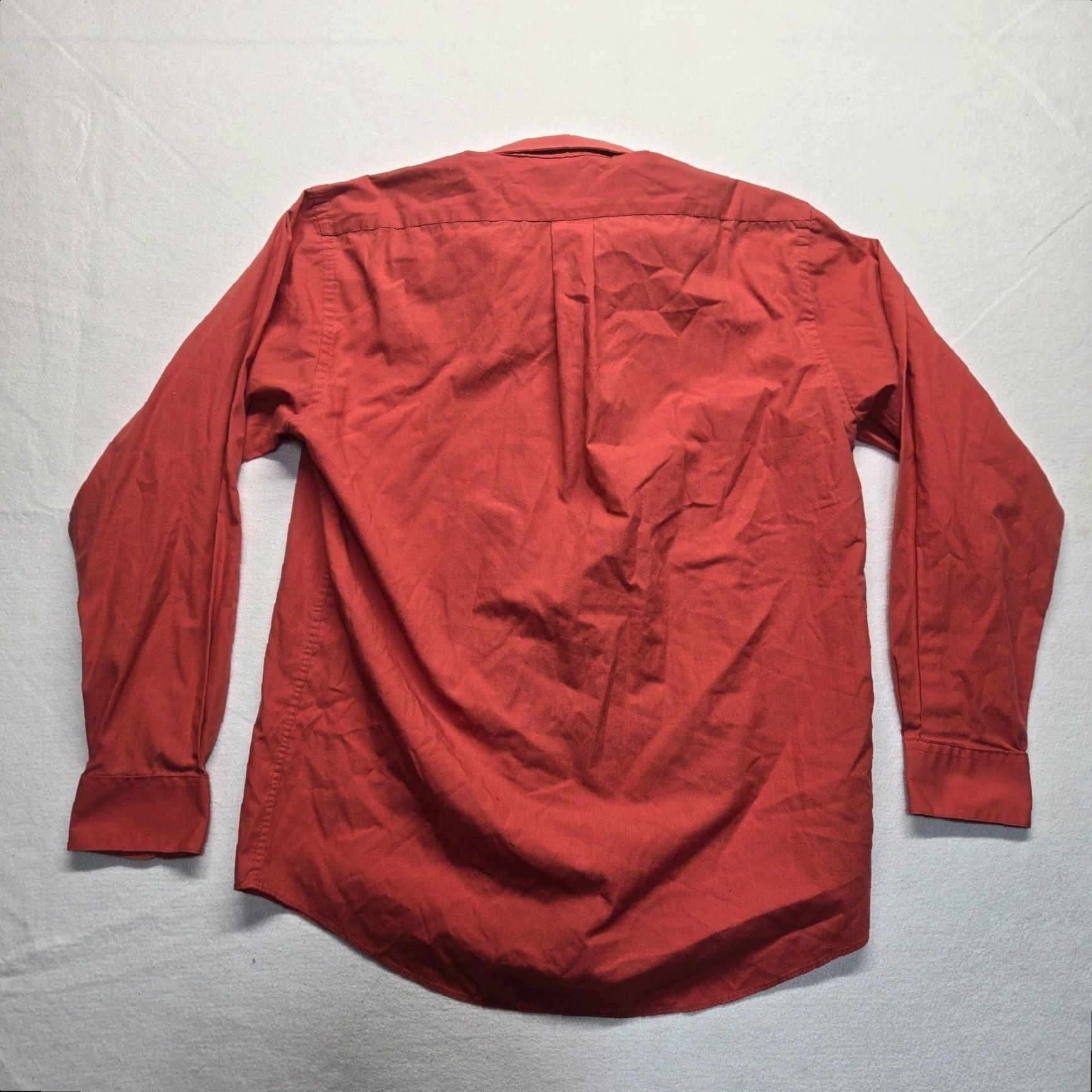 Alexander Julian Colours Alexander Julian Shirt Mens M Orange Regular Solid Button-Up Long Sleeve Subtle Cotton Polyester Modern Size US L / EU 52-54 / 3 - 7 Thumbnail
