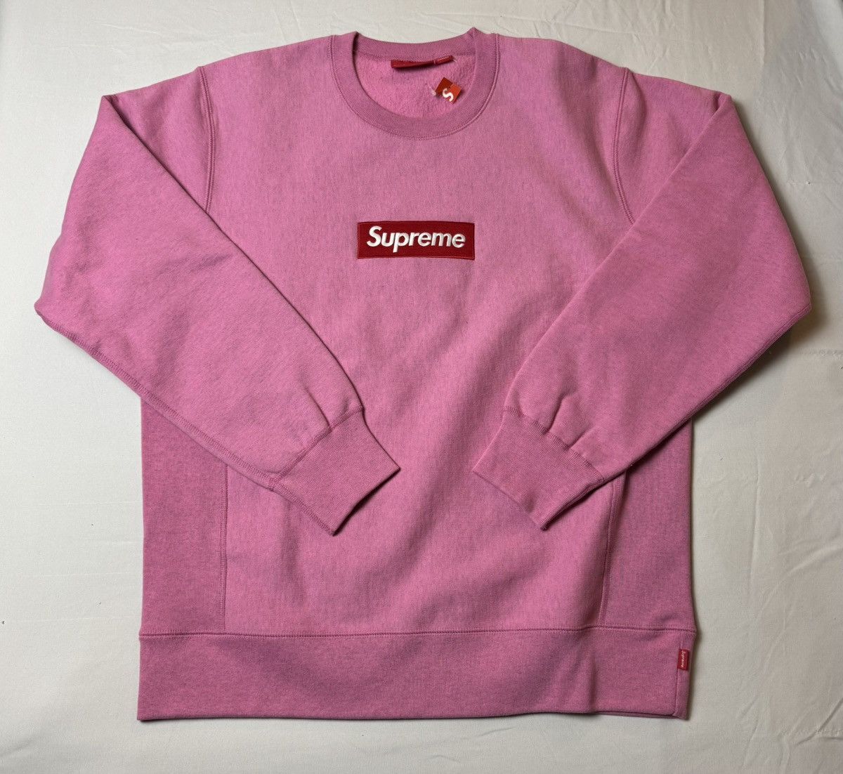 Supreme Supreme 2015 Pink Box Logo Crewneck Size US XL / EU 56 / 4 - 2 Thumbnail