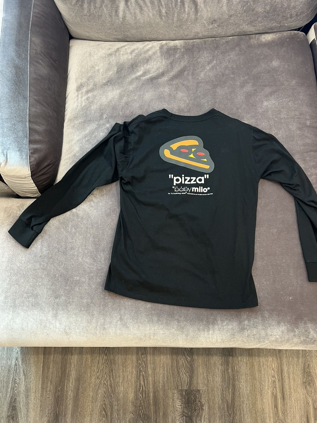 Bape Baby Milo Pizza Long Sleeve Tee Size US L / EU 52-54 / 3 - 2 Thumbnail