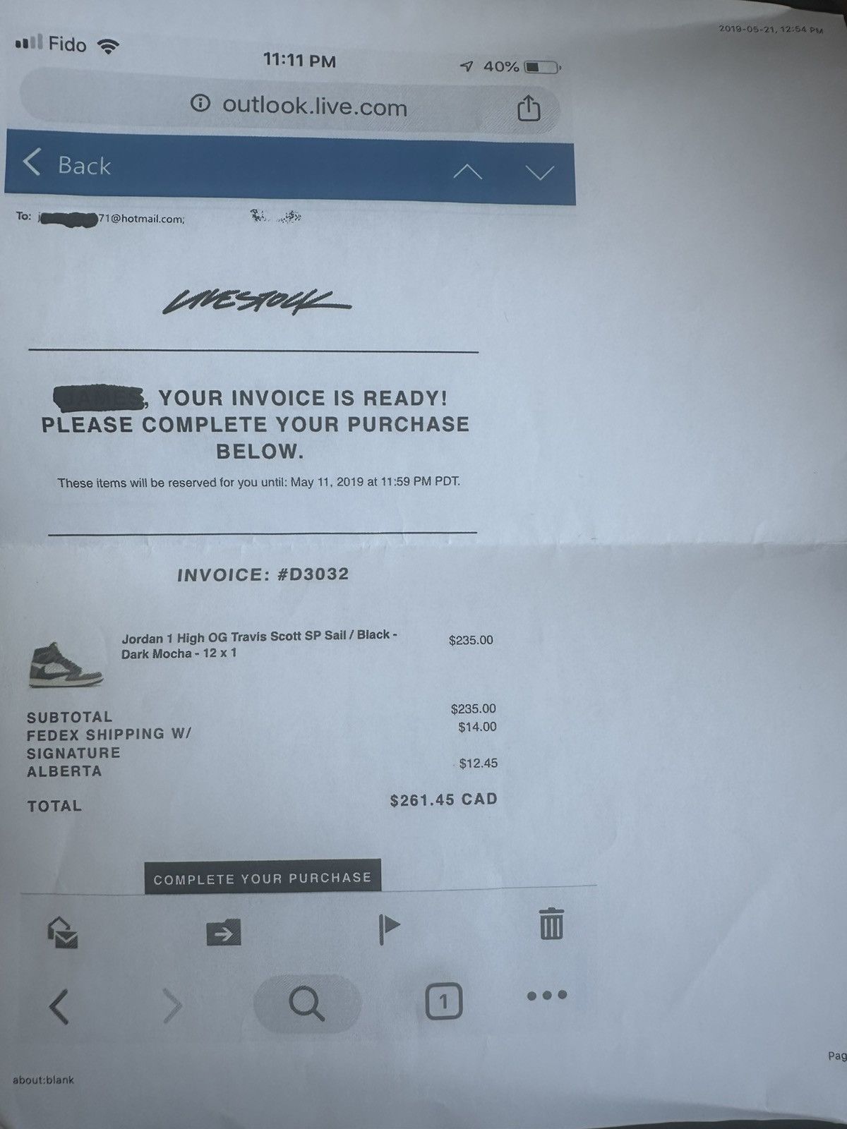 Jordan Brand × Travis Scott Jordan 1 Retro High OG SP Travis Scott Mocha Size US 12 / EU 45 - 21 Thumbnail