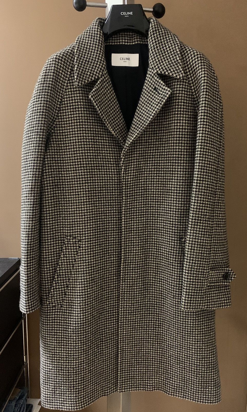 Celine Celine 2019FW Houndstooth wool Mac Coat Size US M / EU 48-50 / 2 - 1 Thumbnail