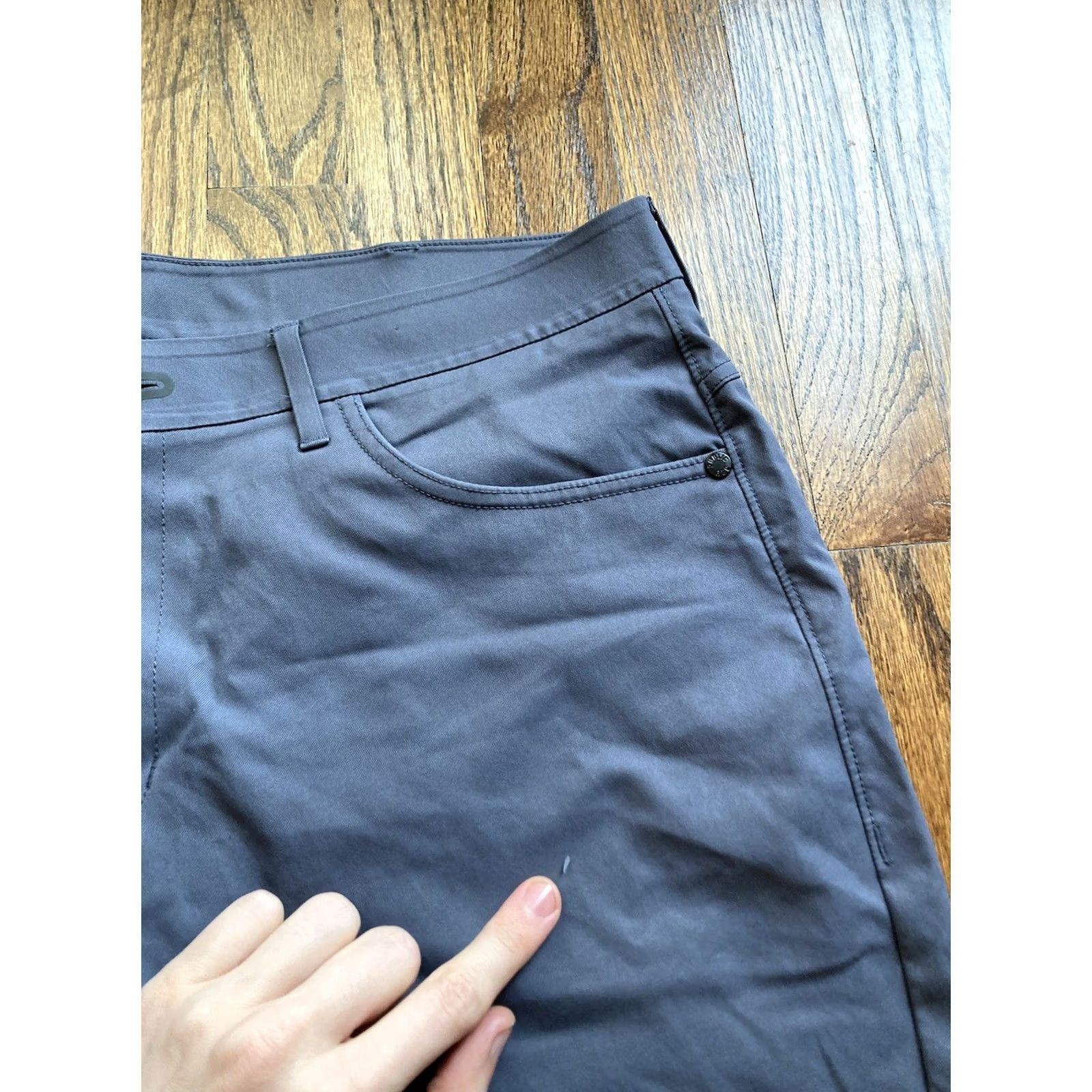 Vintage Public Rec Pants 34x32 Navy Blue 5-Pocket Chino Flat Front Regular Straight Inseam 30 Mens Size US 34 / EU 50 - 7 Thumbnail
