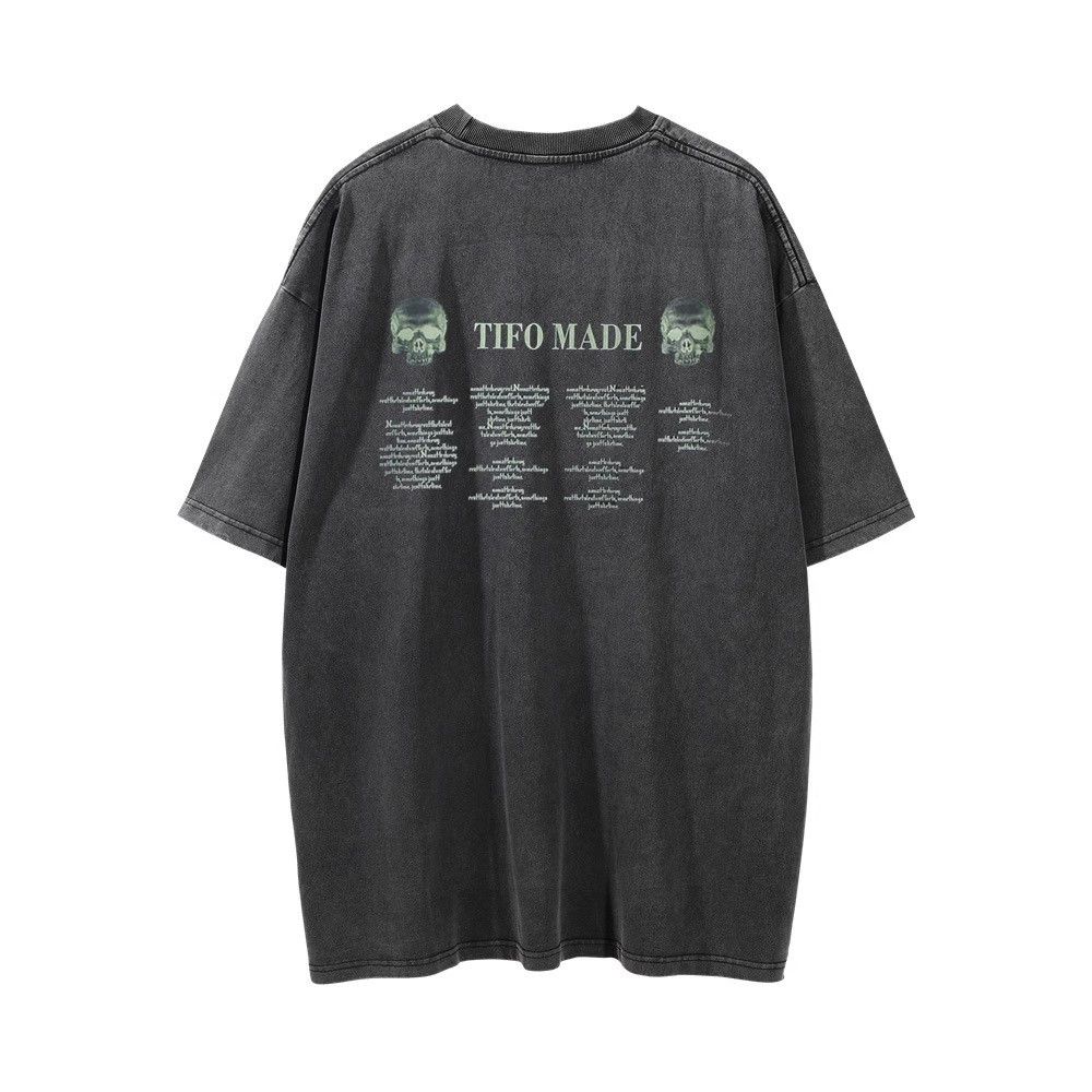 Japanese Brand × Vintage Street retro skull print loose washed distressed tee Size US L / EU 52-54 / 3 - 2 Thumbnail