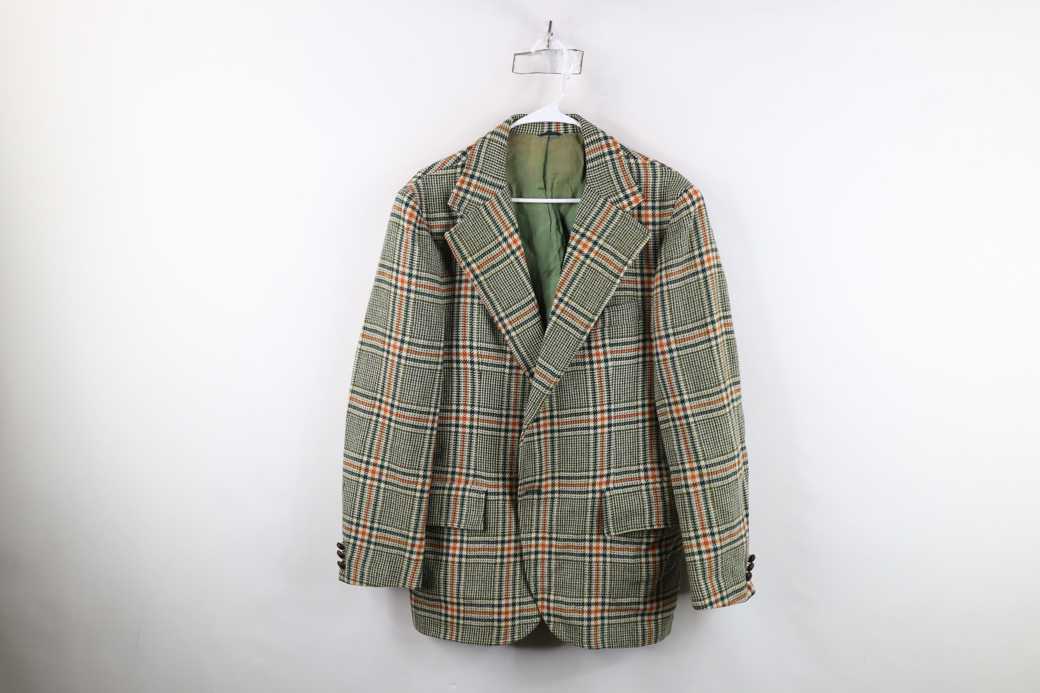 Vintage Vintage 60s 70s Wool Tweed Suit Coat Blazer Jacket Plaid USA Size US XXL / EU 58 / 5 - 1 Thumbnail
