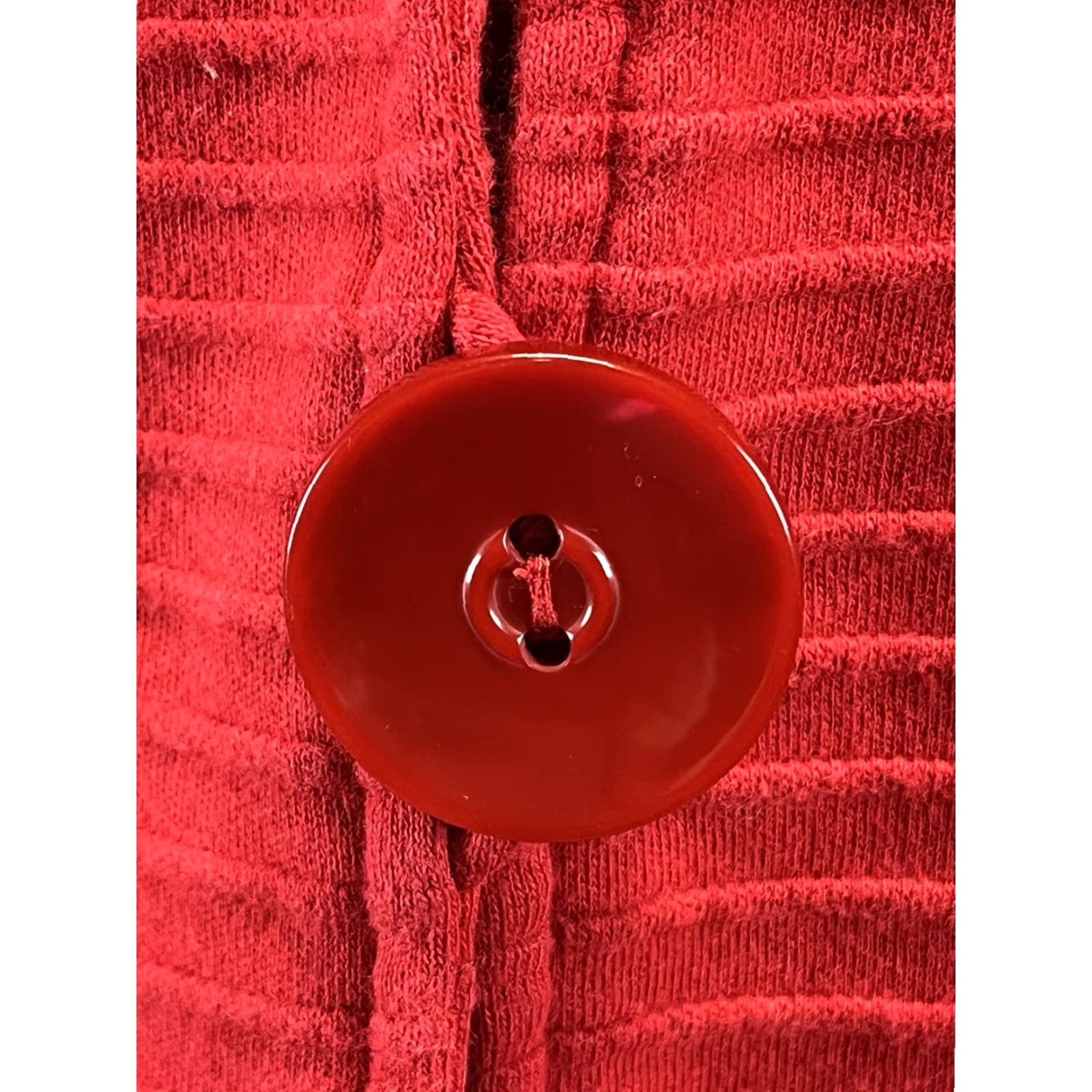 Coldwater Creek Coldwater Creek Jacket Womens 1X Plus Red Lined Button Mock Neck Knit Size XL / US 12-14 / IT 48-50 - 3 Thumbnail