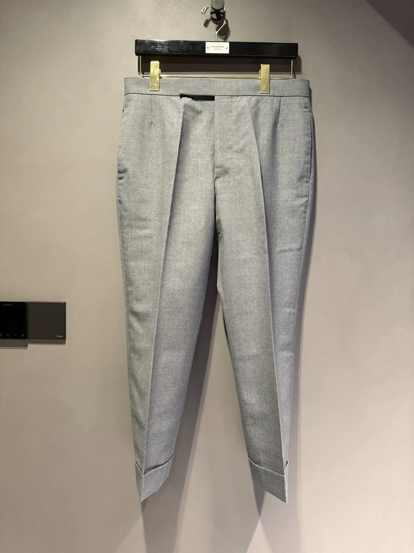 Thom Browne Thom Browne Classic High-Waist Wool Pants Mid Gray Size 0 Size US 28 / EU 44 - 1 Thumbnail