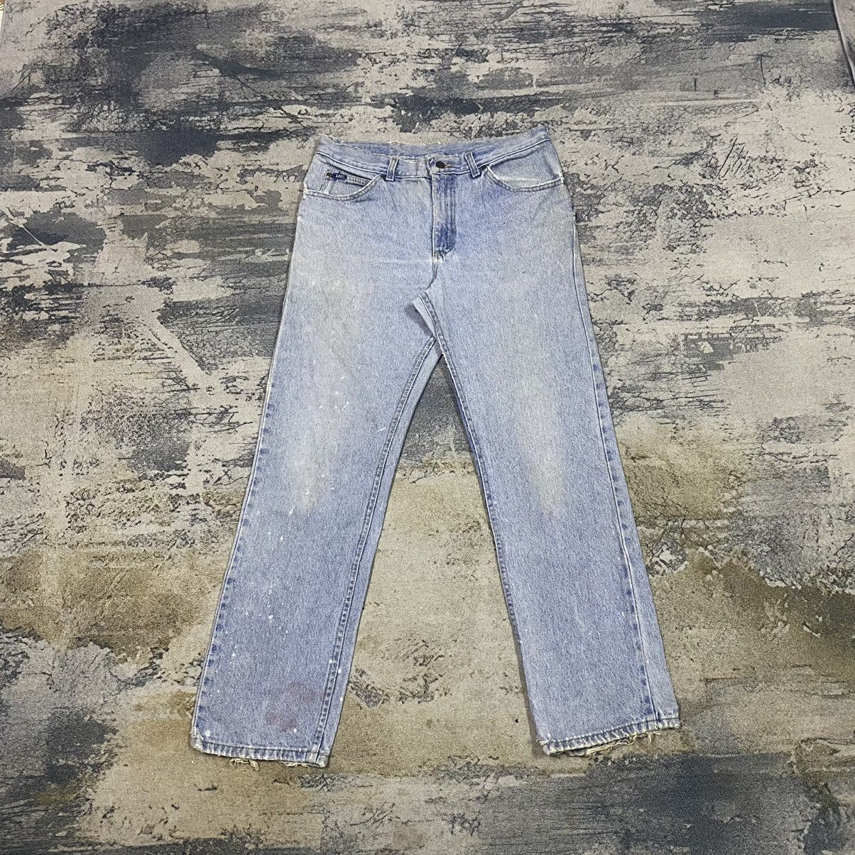 image of If Six Was Nine x Vintage Japan Lee Light Washed Distressed Denim Jeans in Light Blue Washed (Size 
