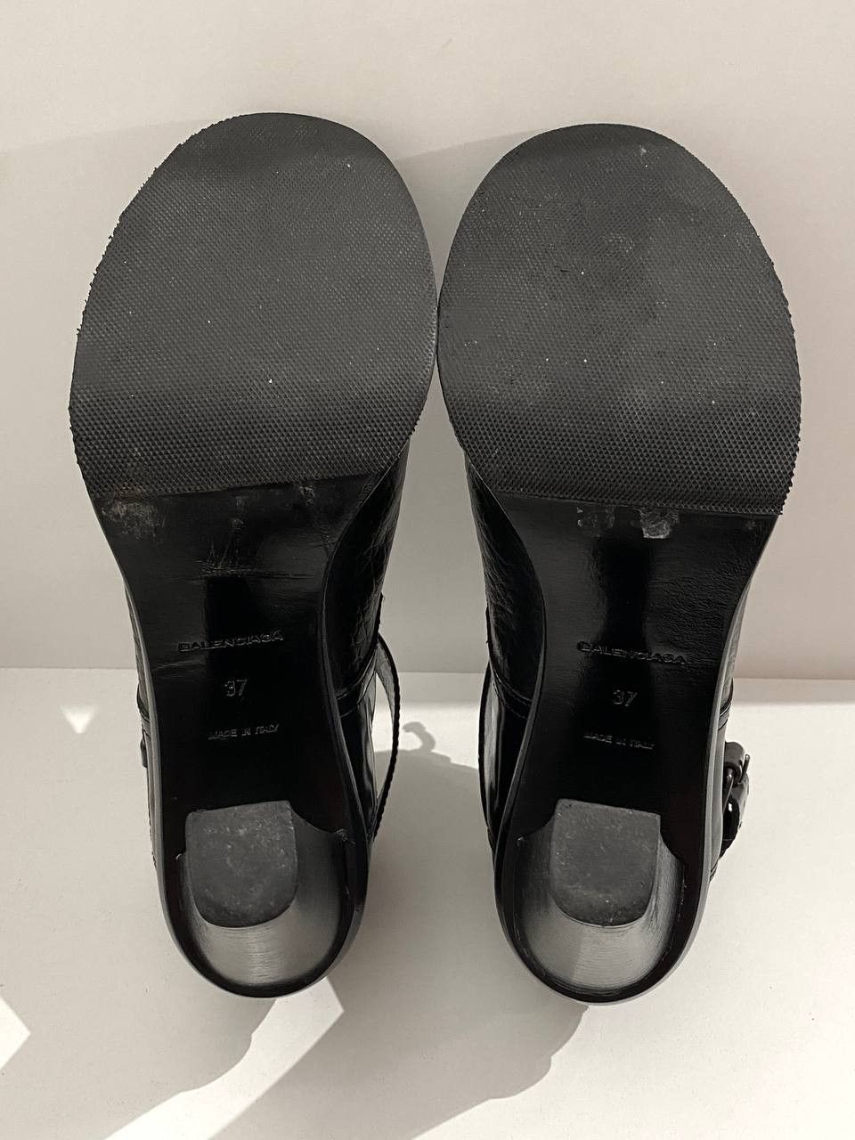 Balenciaga Balenciaga Black Leather Cut Out Lace Up Heels Boots Vintage Size US 6 / IT 36 - 11 Thumbnail