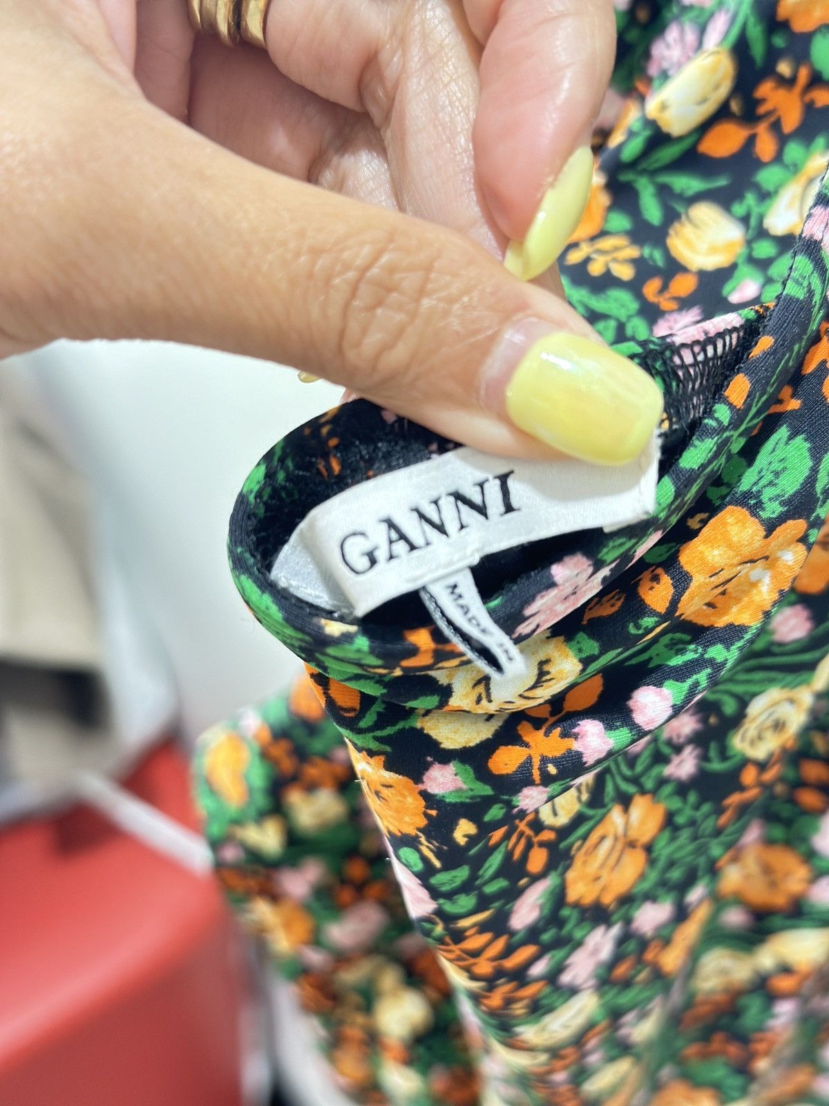 Ganni Ganni Floral Multi Color Bodysuit Top/size 36 Size S / US 4 / IT 40 - 5 Thumbnail