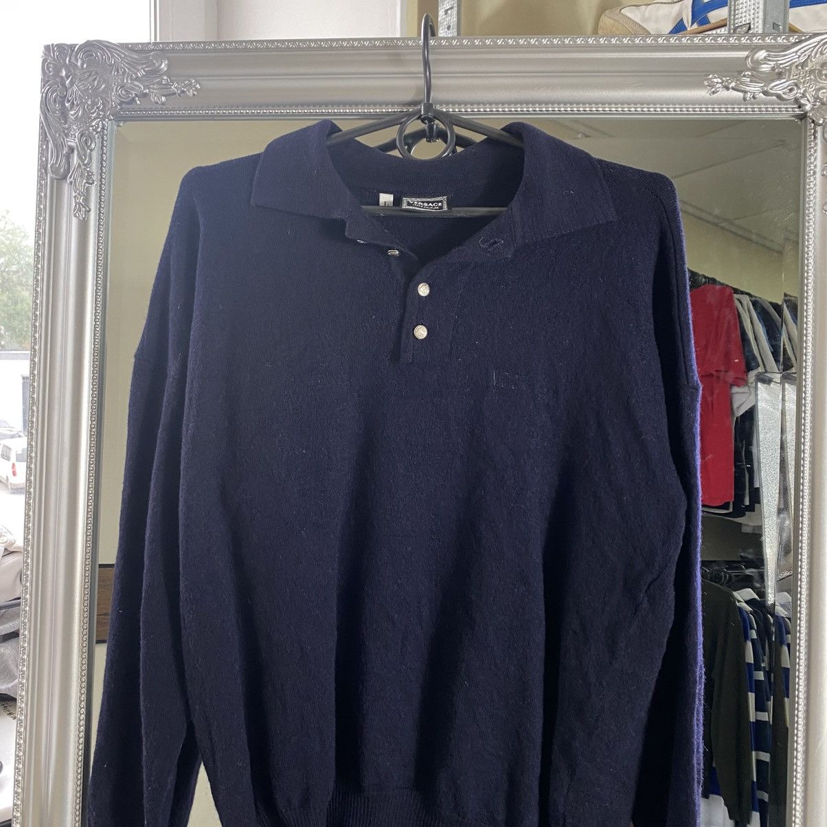 Versace Versace Vintage 1/3 sweater luxury Size US L / EU 52-54 / 3 - 2 Thumbnail