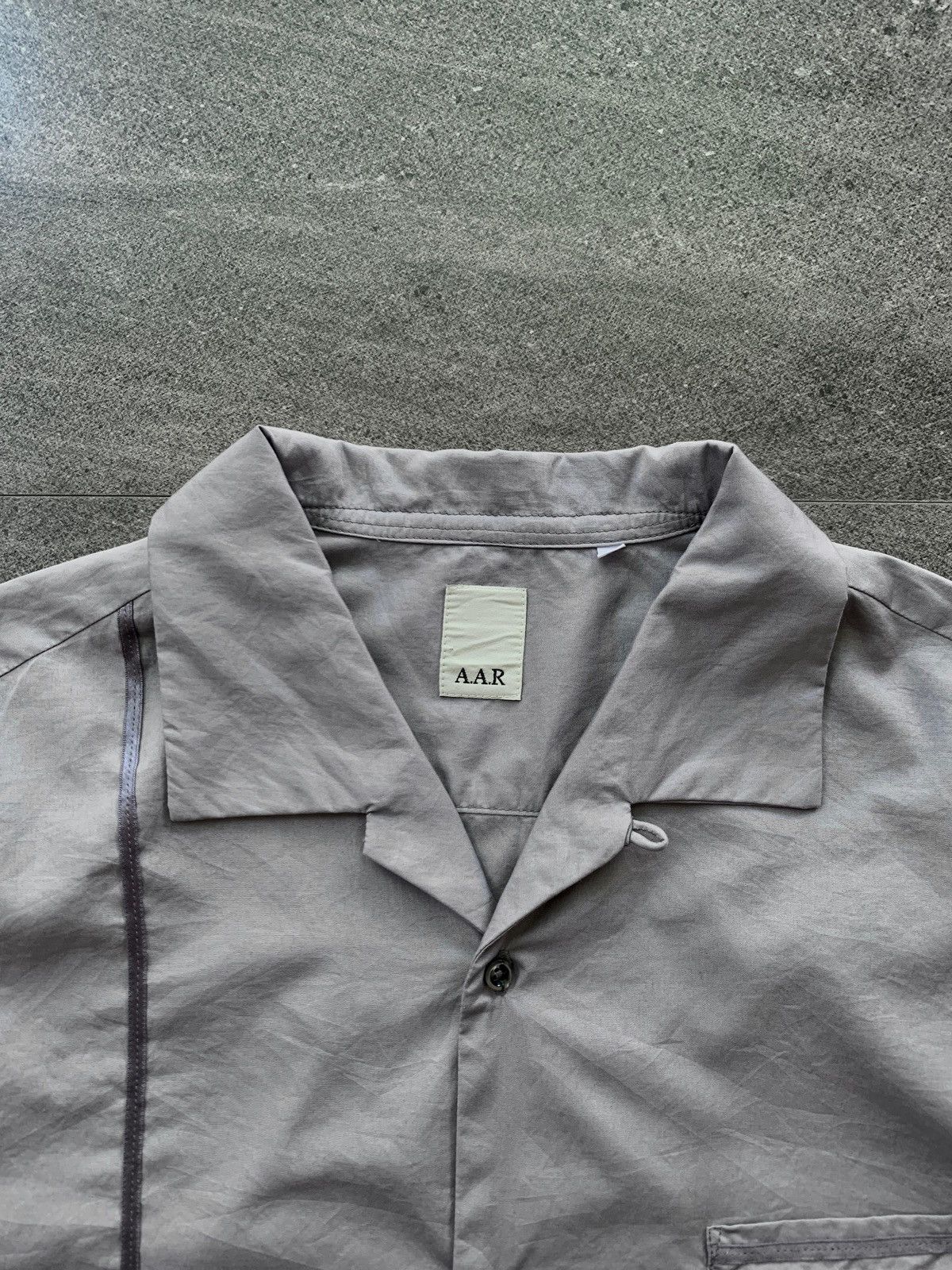 Yohji Yamamoto FREE TAX! AAR Ribbon Paneled Open Collar Shirt Size US M / EU 48-50 / 2 - 5 Thumbnail
