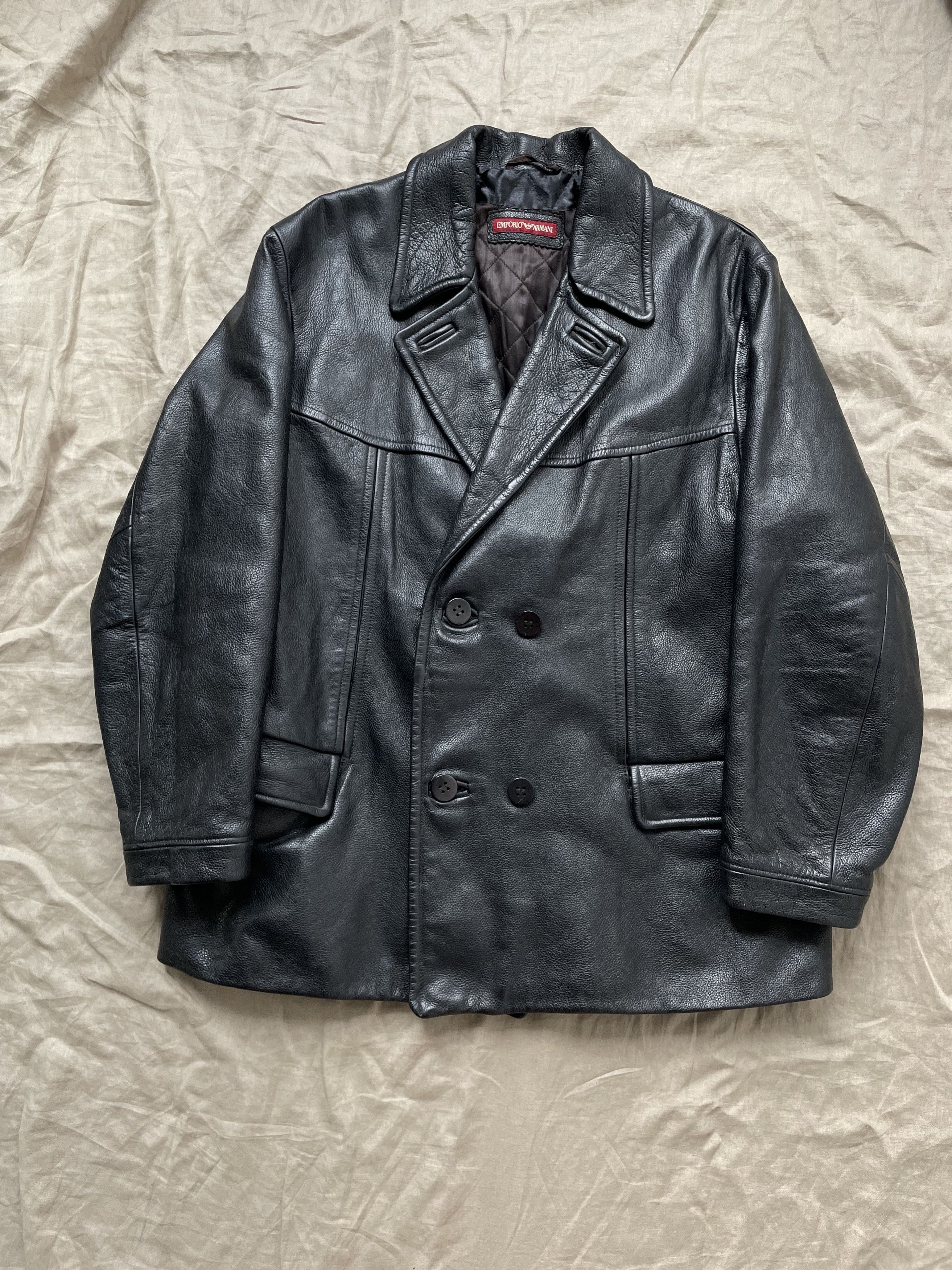 Men's Emporio Armani Leather Jackets | Grailed