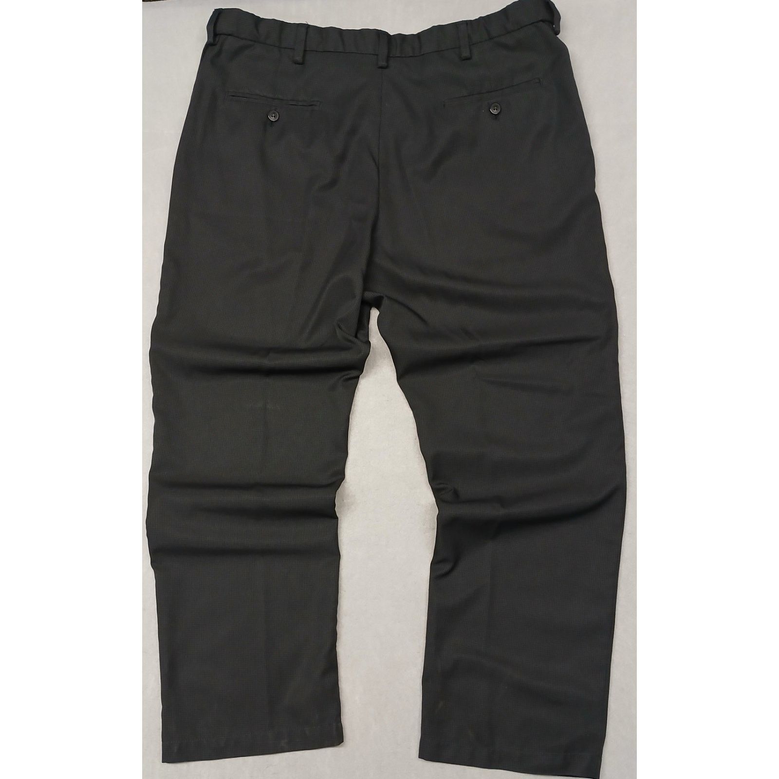 Haggar Haggar (38x30) Men's Classic Dri Fit Black Plaid Dress Pants Size US 38 / EU 54 - 2 Thumbnail