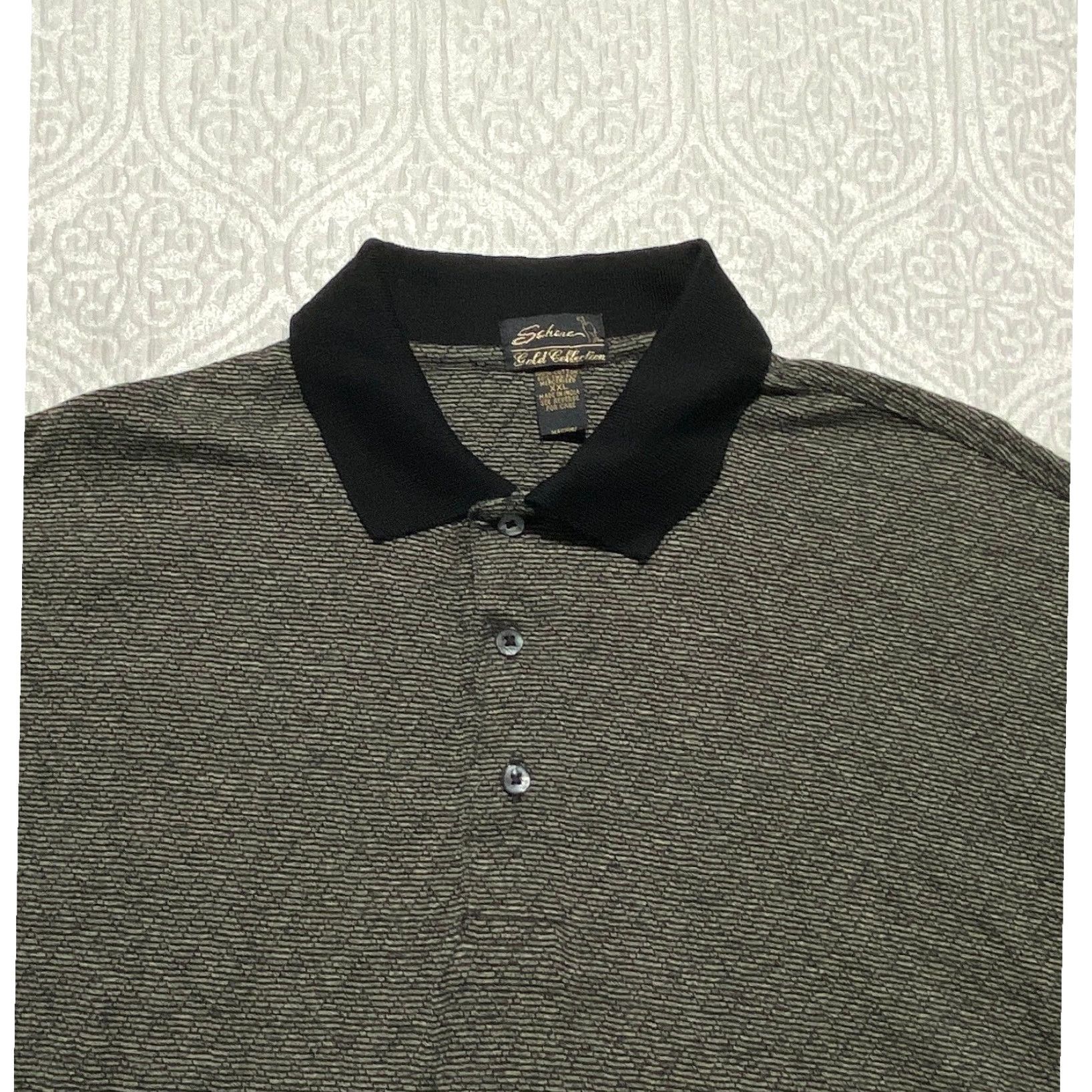 Vintage Sahara Gold Collection Polo Shirt Mens 2XL Cotton Gray Stripe Short Sleeve Collared Button Size US XXL / EU 58 / 5 - 3 Thumbnail