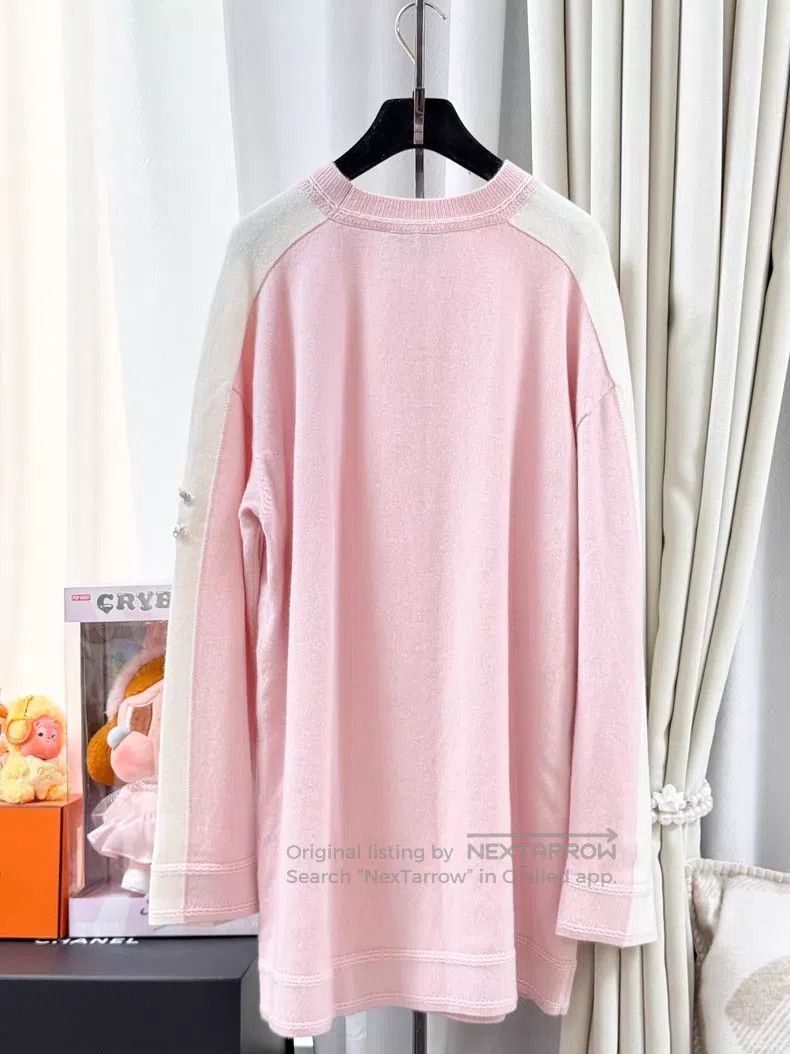 Chanel Chanel 24C early spring pink white sequin logo colour long Size XXS / US 00 / IT 34 - 3 Thumbnail