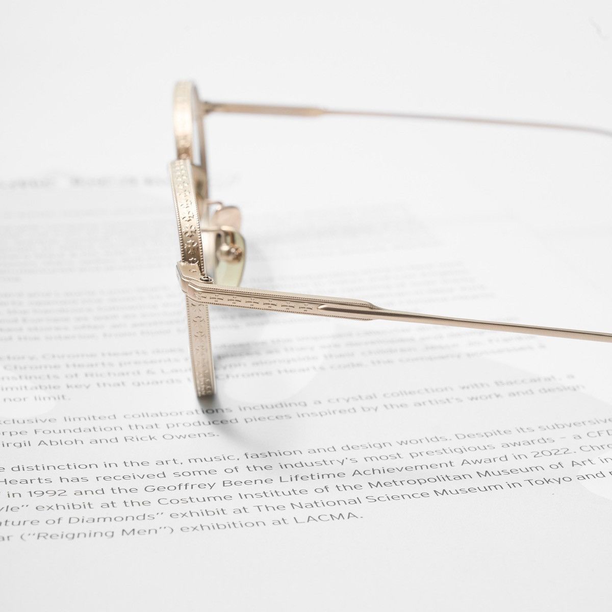 Chrome Hearts CHROME HEARTS THICK GOLD PLATED/MATTE GOLD PLATED GLASSES Size ONE SIZE - 3 Thumbnail