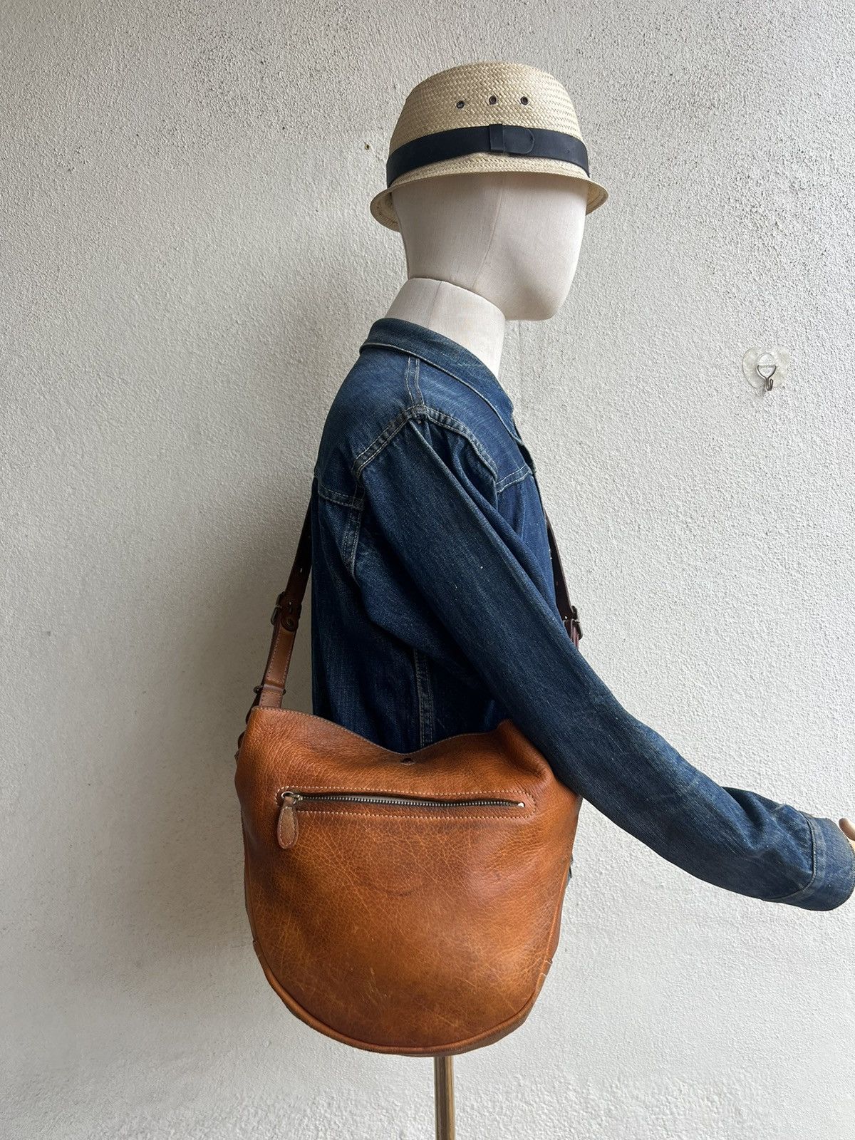Leather Trashed Style Craft Japan Distress Muddy Patina Leather Bag Size ONE SIZE - 1 Thumbnail