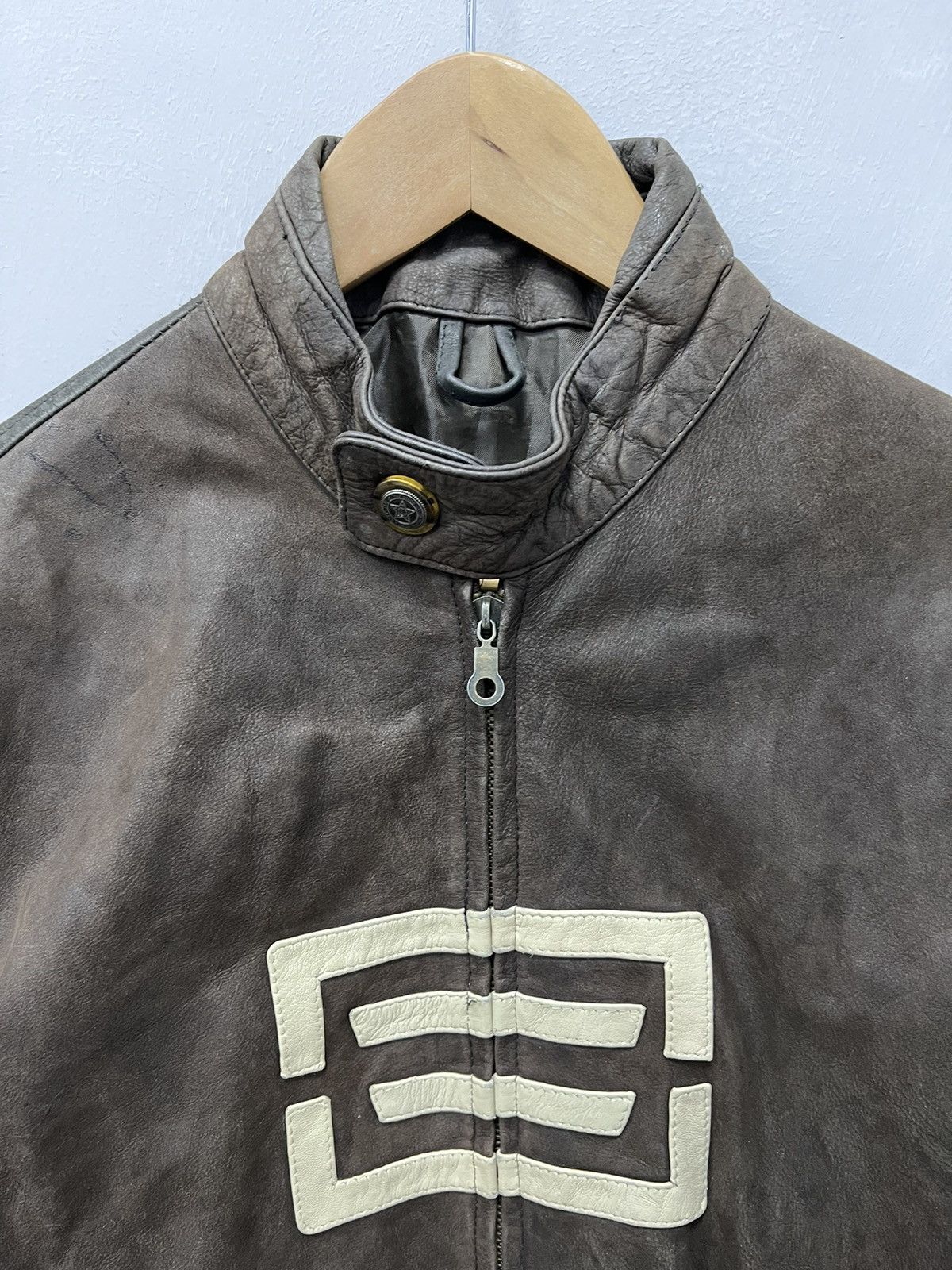 Vintage Vintage Genuine Real Leather Cropped Jacket Avant Garde Size US M / EU 48-50 / 2 - 6 Thumbnail