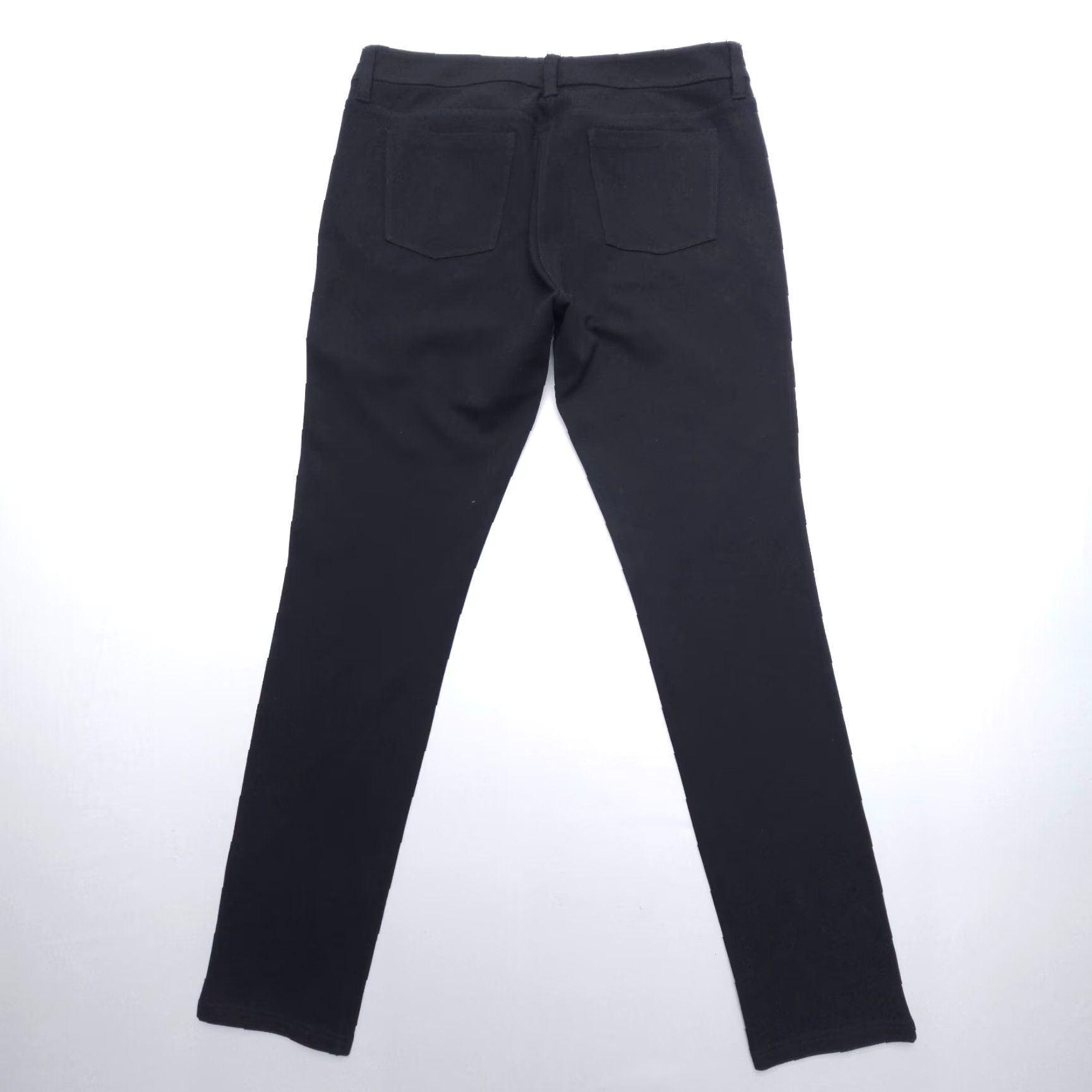 Eileen Fisher Eileen Fisher Stretch Slim Ponte Pants Black 10 Womens Slim Straight Non Vintage Easy Care Ponte Knit Regular Rise Flat Front Button 31 In Inseam Size 32" / US 10 / IT 46 - 2 Thumbnail