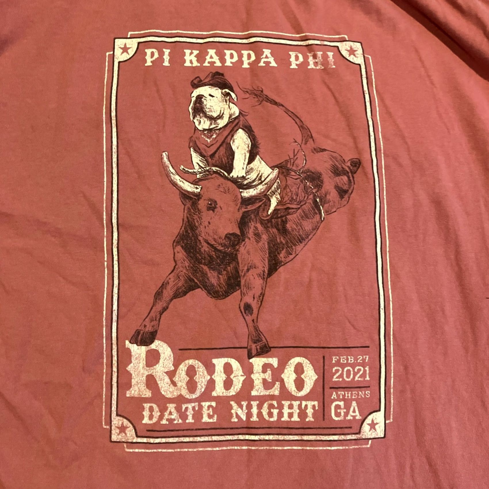 Comfort Colors PI KAPPA PHI University Of Georgia Rodeo Date Night T Shirt XL Red Mens Comfort Colors Classic Short Sleeve Size US XL / EU 56 / 4 - 5 Thumbnail