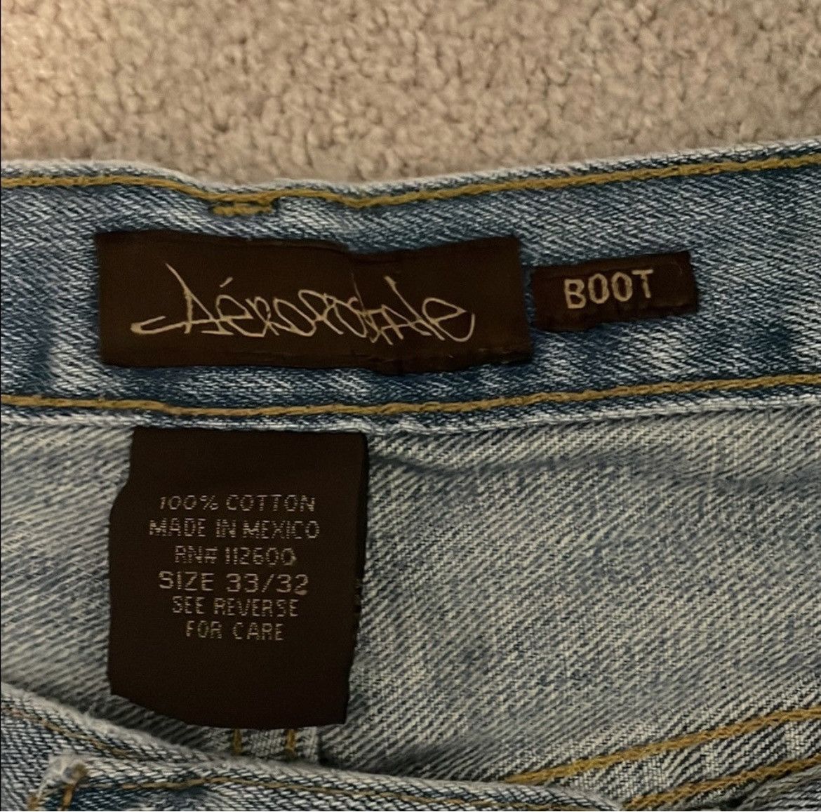 Aeropostale Aeropostale Blue Ripped Bootcut Jeans Size US 33 - 2 Thumbnail