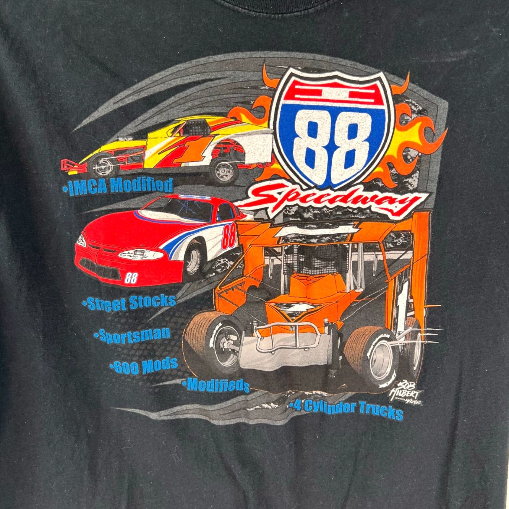 Gildan Gildan I 88 Speedway Graphics T Shirt XL Black 2 Sided Racing Tee Mens Size US XL / EU 56 / 4 - 6 Thumbnail