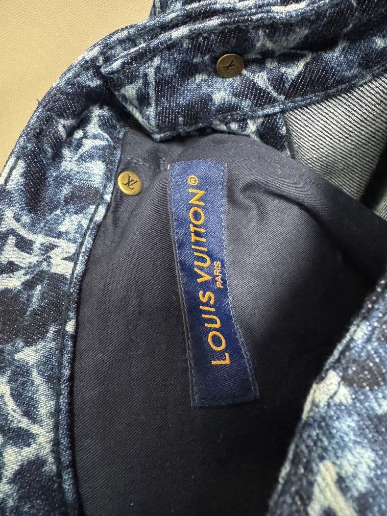 Louis Vuitton Louis Vuitton FW23 Full Logo Hem Slit Jeans Size US 29 - 4 Thumbnail