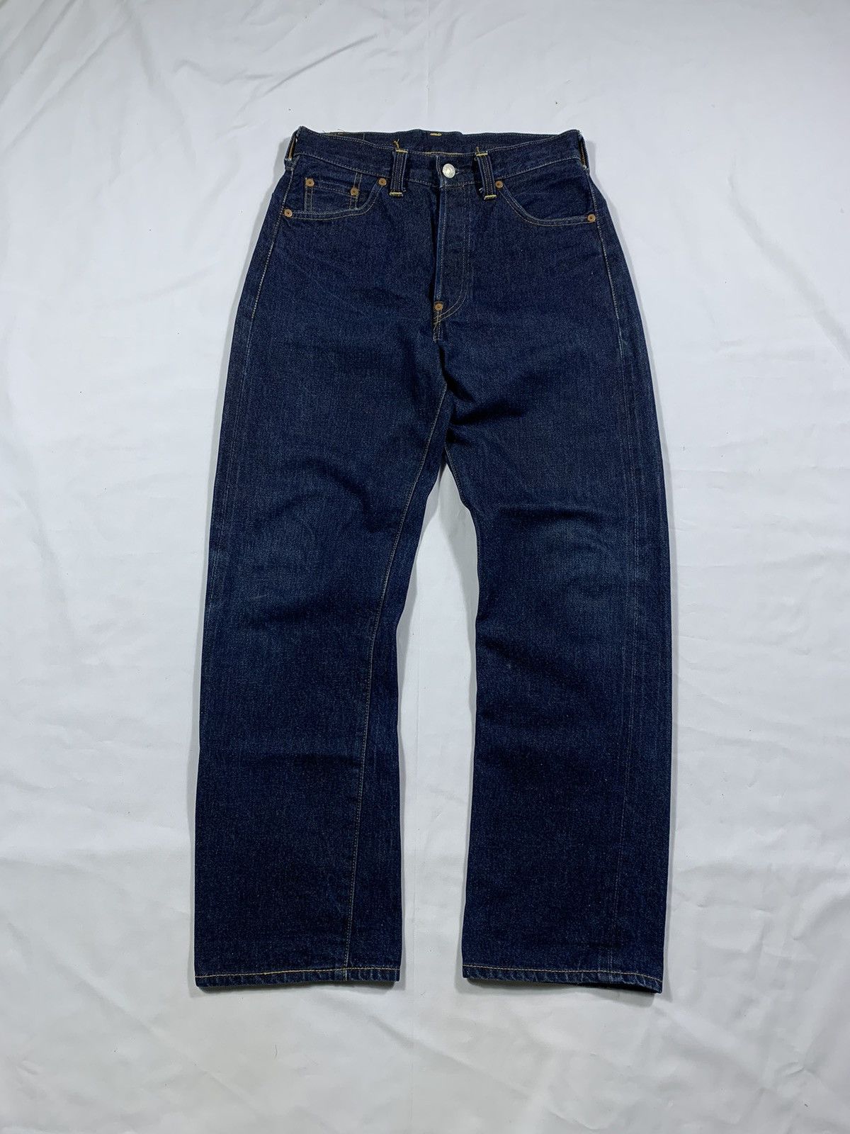 Levi's Vintage Clothing Vintage Levis 201XX Big E Selvedge Button Denim Jeans Size US 30 / EU 46 - 2 Thumbnail