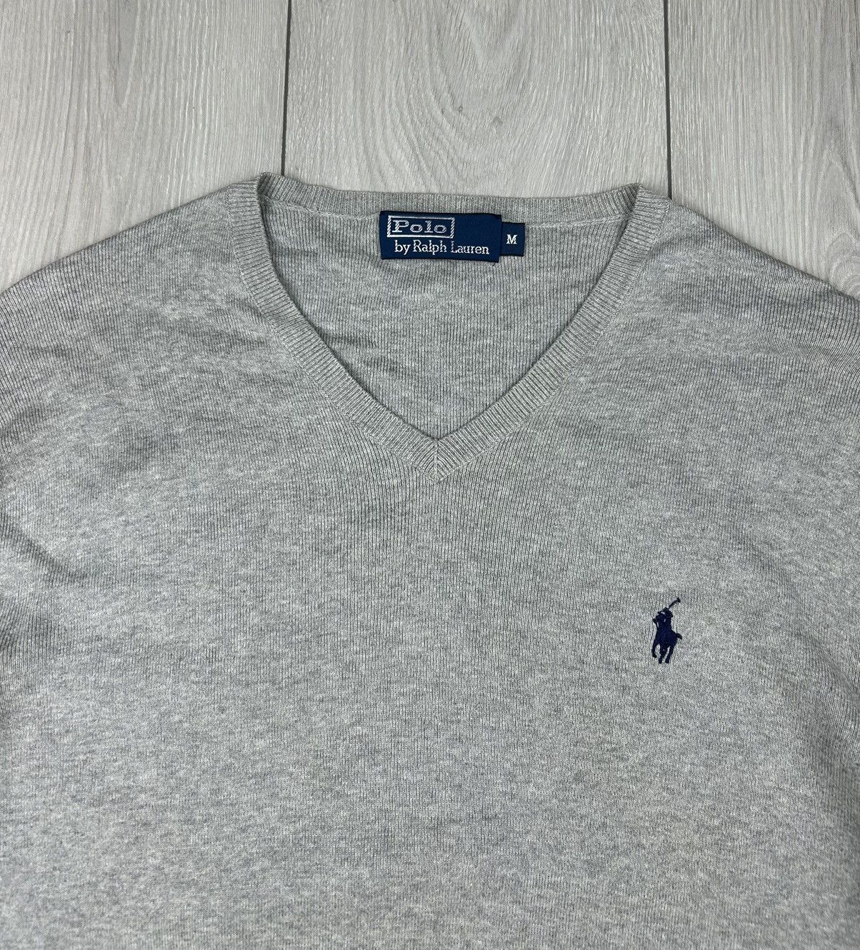 Polo Ralph Lauren Polo Ralph Lauren V Neck Sweater Grey Size M Size US M / EU 48-50 / 2 - 3 Thumbnail