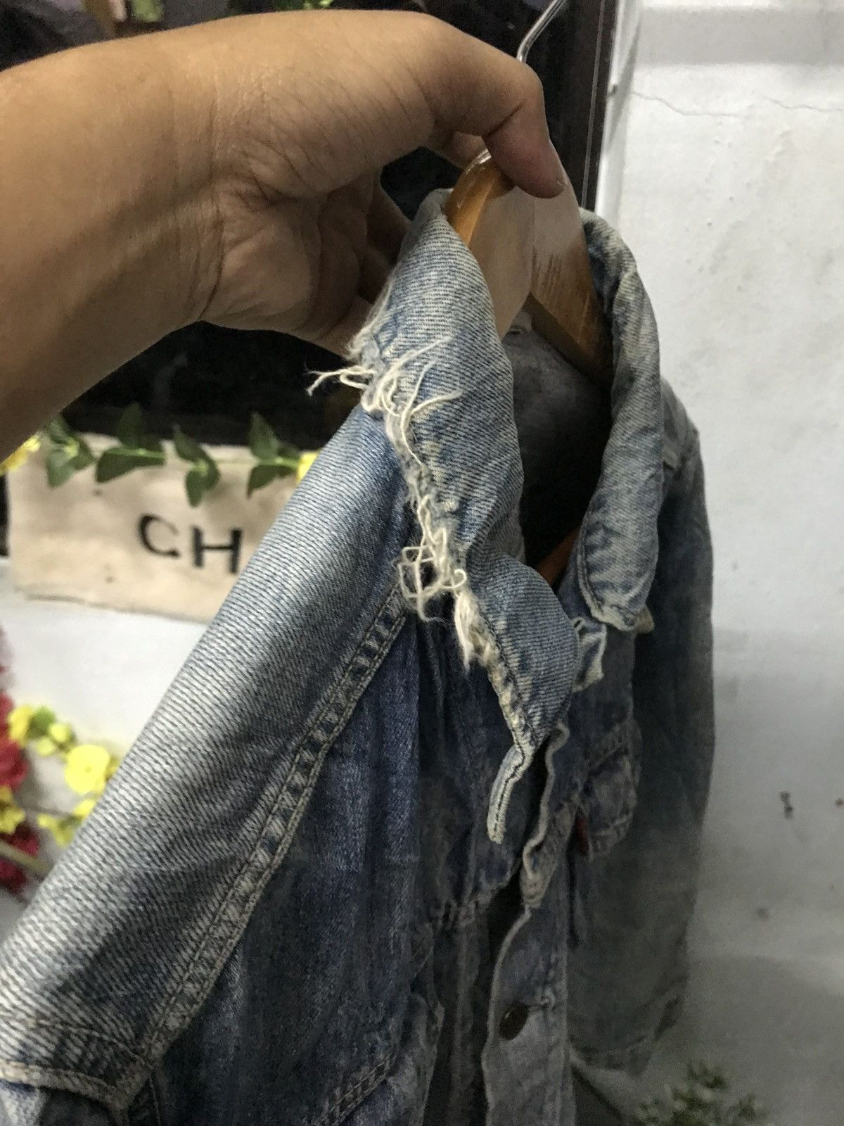 Big John Vintage Denim Big John Diatress Denim Jacket Size US L / EU 52-54 / 3 - 7 Thumbnail