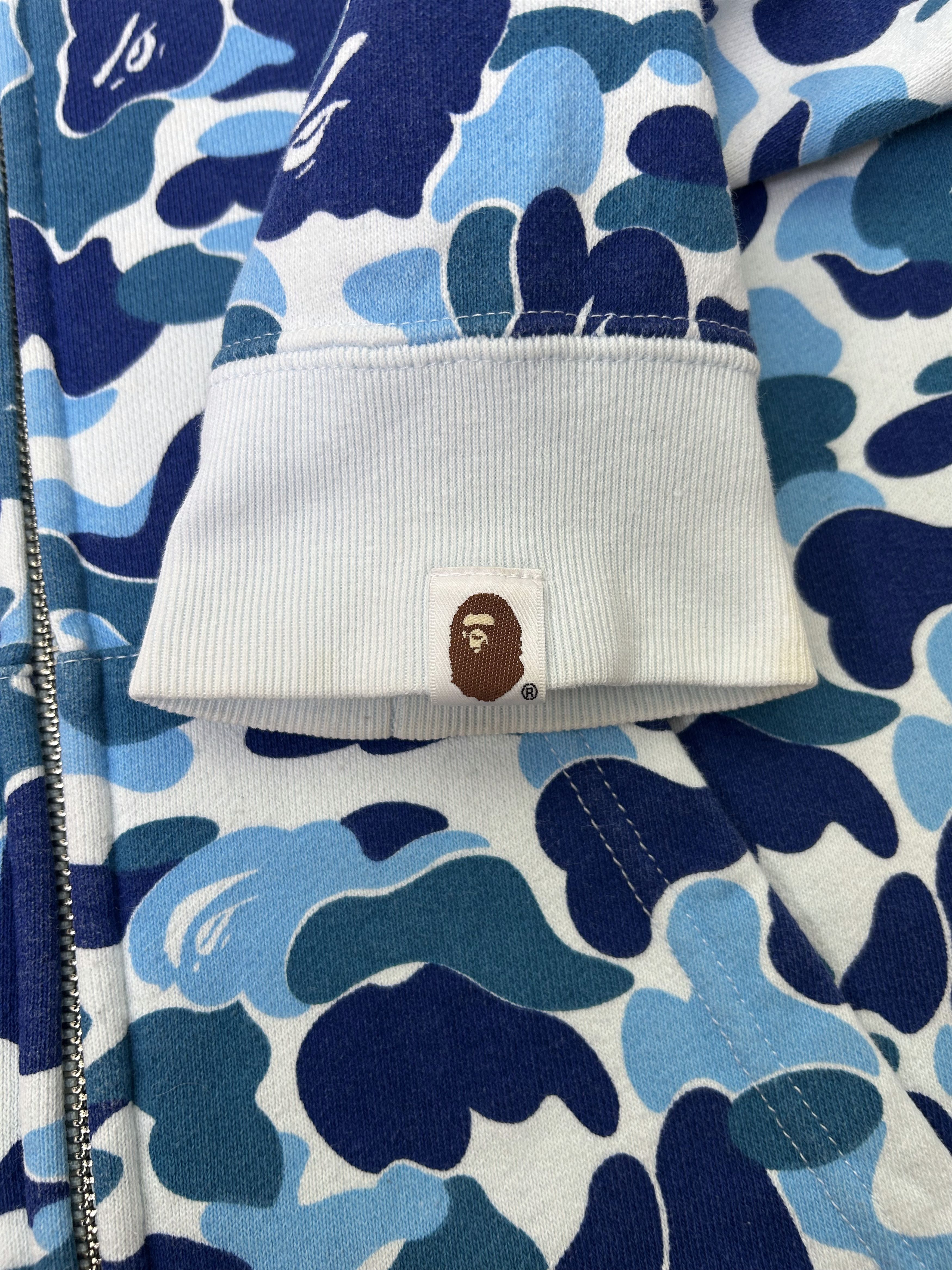 Bape BAPE LOGO ABC Camo Blue Full Zip Hoodie [Size S] Size S / US 4 / IT 40 - 7 Thumbnail