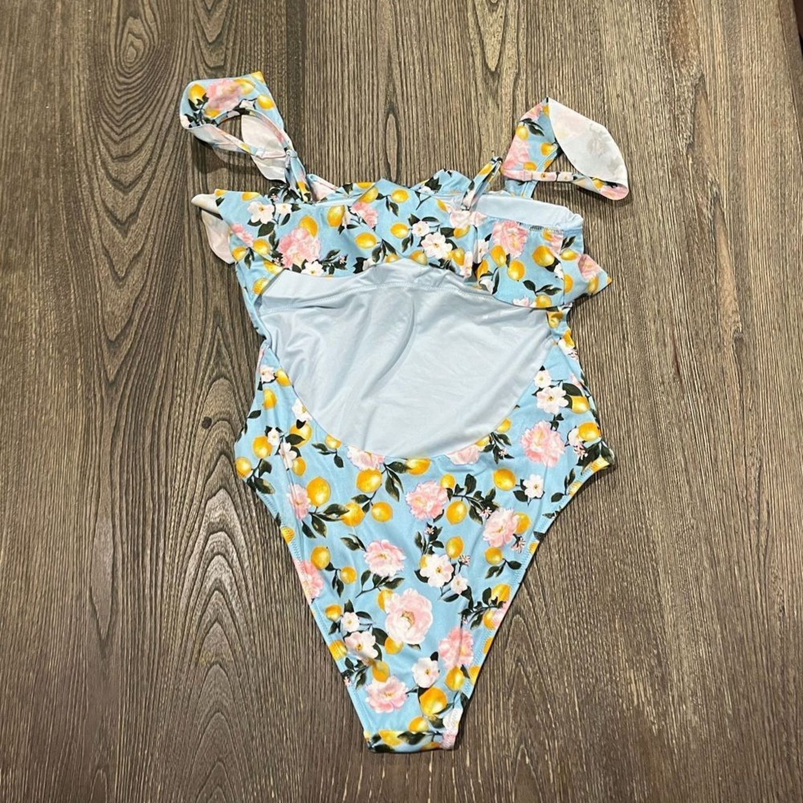 Victoria's Secret NWOT Victorias Secret One-Piece Swimsuit Cut-Out Back Blue M Size ONE SIZE - 3 Thumbnail