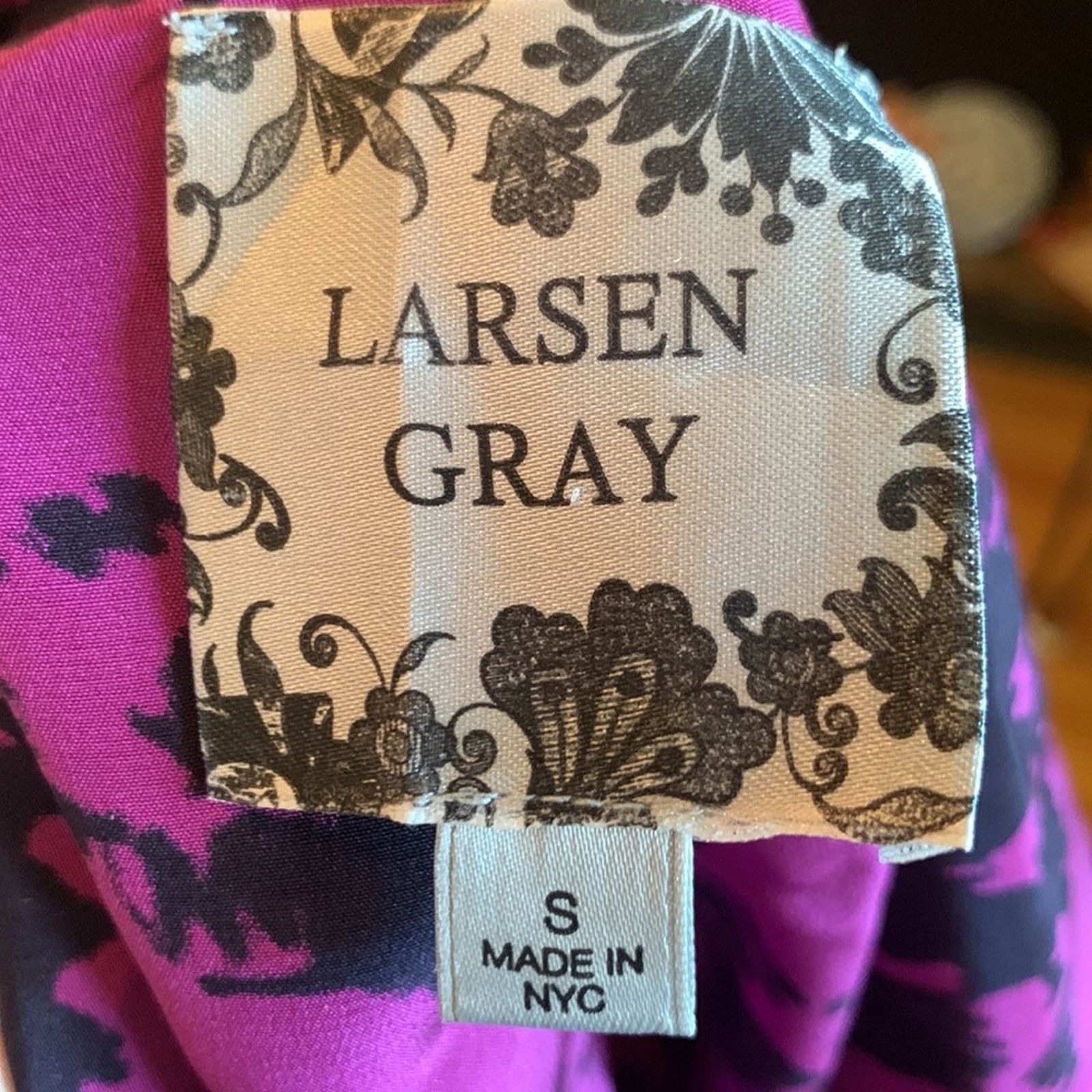 Vintage LARSEN GRAY sleeveless silk tier top blouse Size S / US 4 / IT 40 - 6 Thumbnail