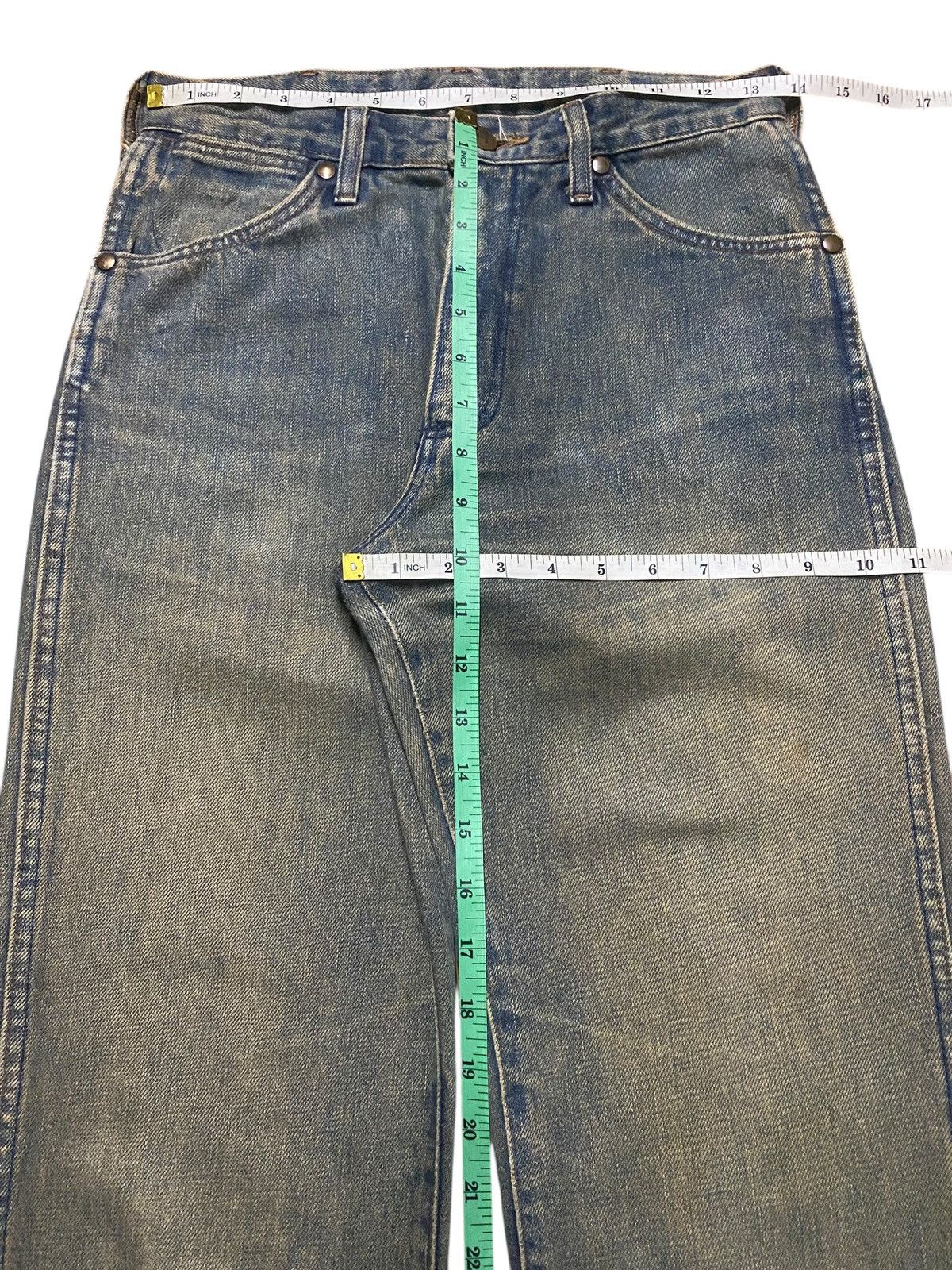 Sandro Vintage Wrangler Sanforized Mud Wash Distressed Flare Jeans Size US 27 - 11 Thumbnail