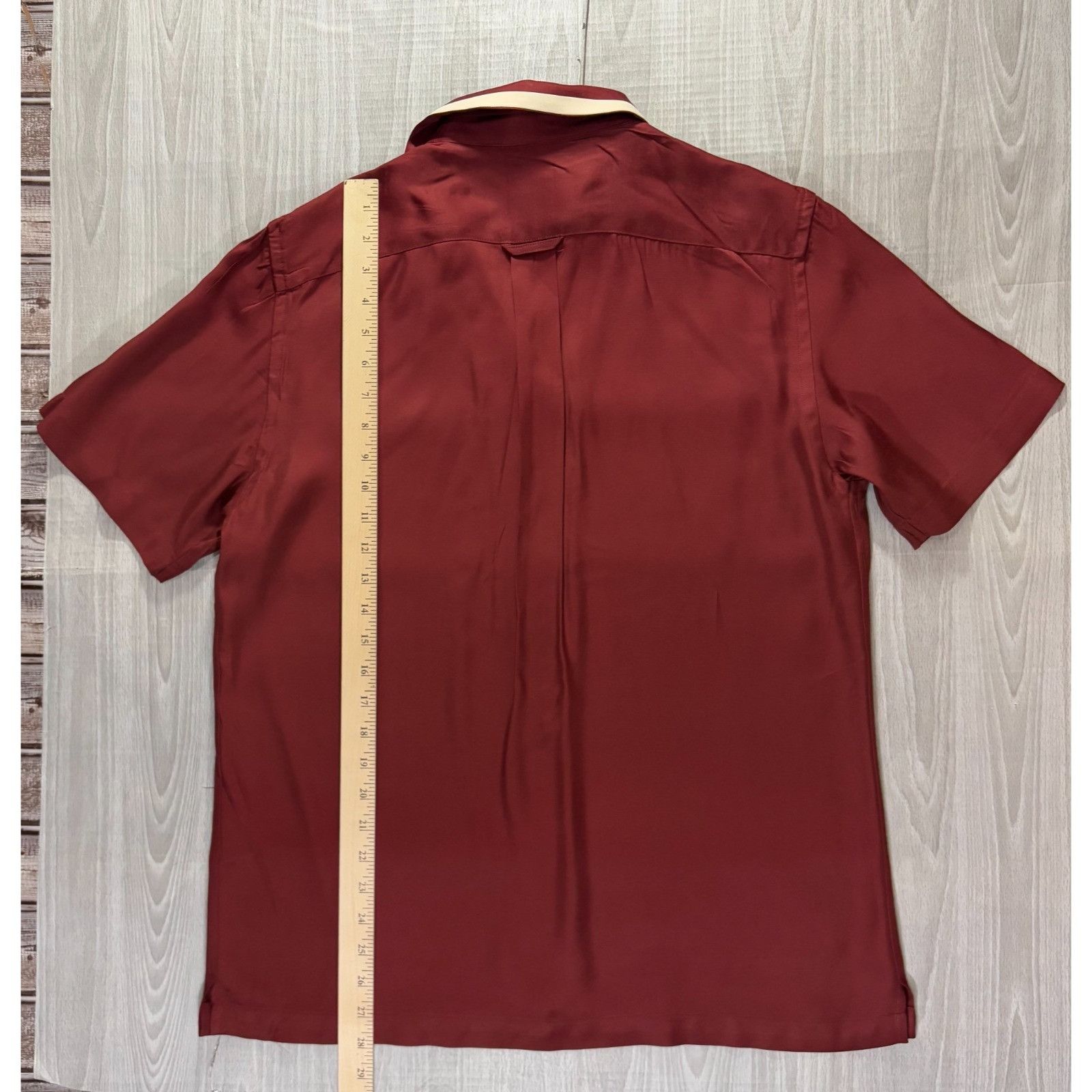 Todd Snyder Todd Synder Rayon Bowling Camp Shirt size M color maroon NWO Size US M / EU 48-50 / 2 - 3 Thumbnail