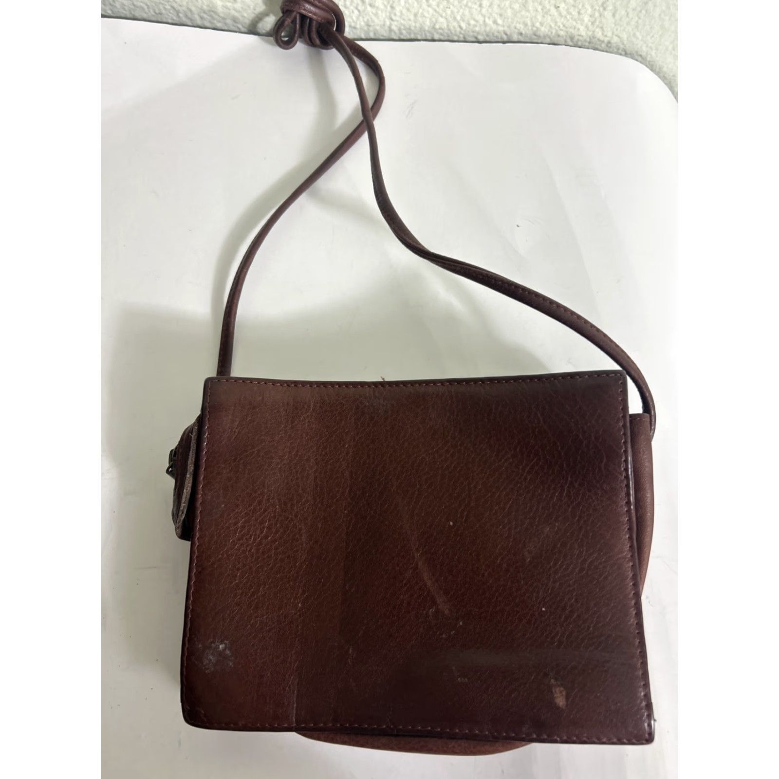 Vintage VINTAGE Boulder Ridge Glove Tanned cowhide Small Purse Shoulder Bag Brown Women Small Leather Shoulder Bag 7x6x1 Size ONE SIZE - 7 Thumbnail