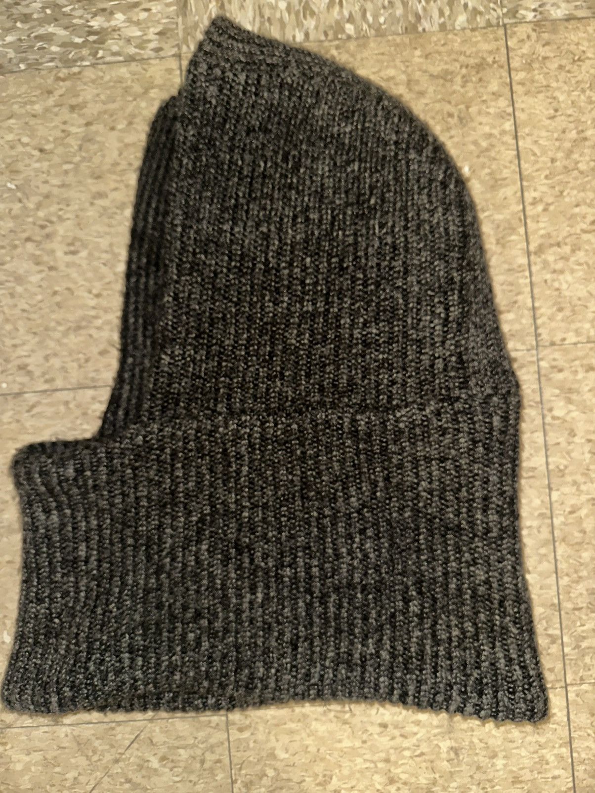 Zara Zara Man Dark Gray Knit Hood Scarf Size ONE SIZE - 6 Thumbnail