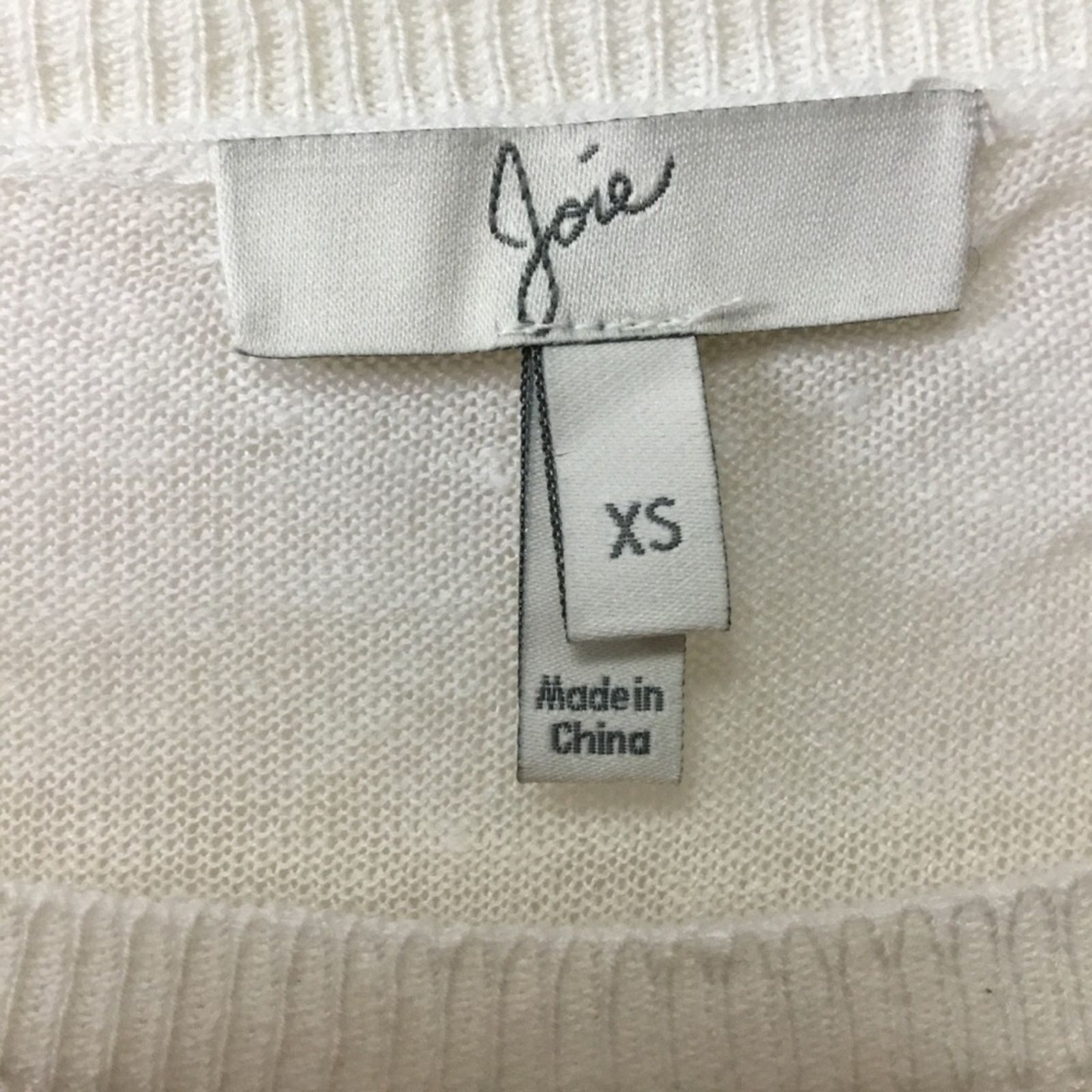 Joie Joie White Multi-Striped Linen Sweater Size XS / US 0-2 / IT 36-38 - 3 Thumbnail