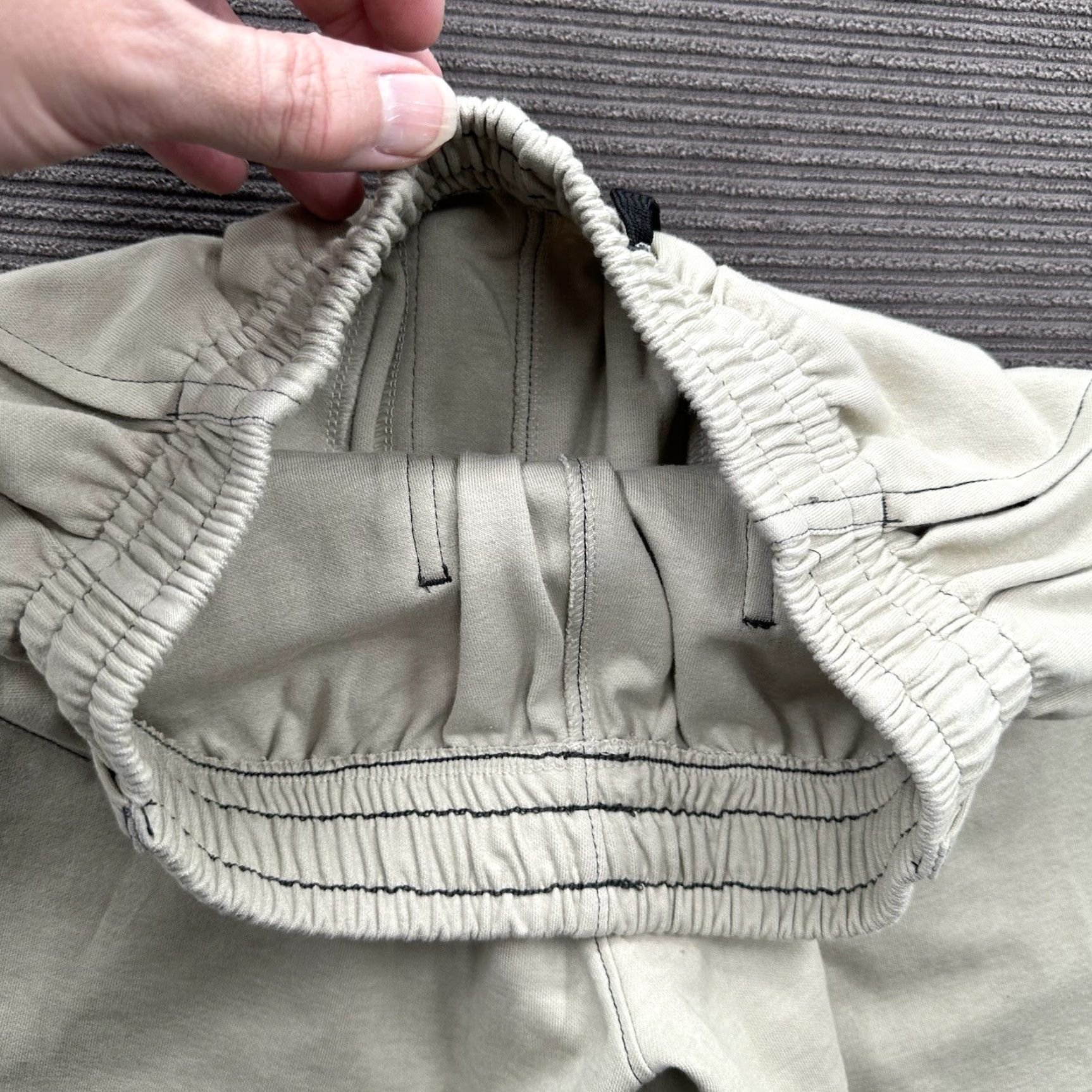 Vintage Rokfit Motion Shorts Men M Beige Polyester Cotton Gym Workout Athletic Cargo With Pockets 5-Pocket Design Size US 31 - 7 Thumbnail